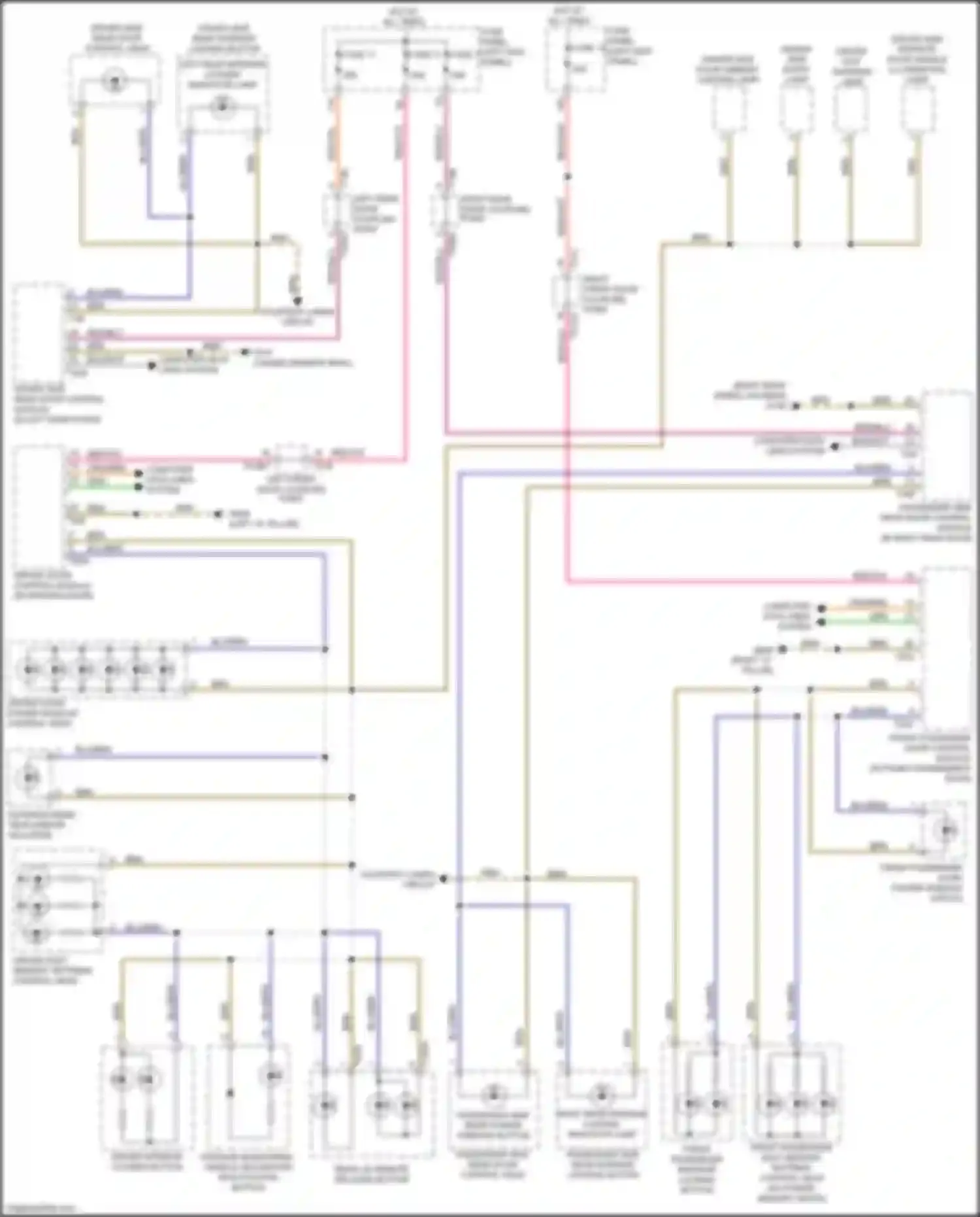 Wiring diagram front passenger seat memory settings control head for Audi S7 4K (2019-2024) (1 of 3)