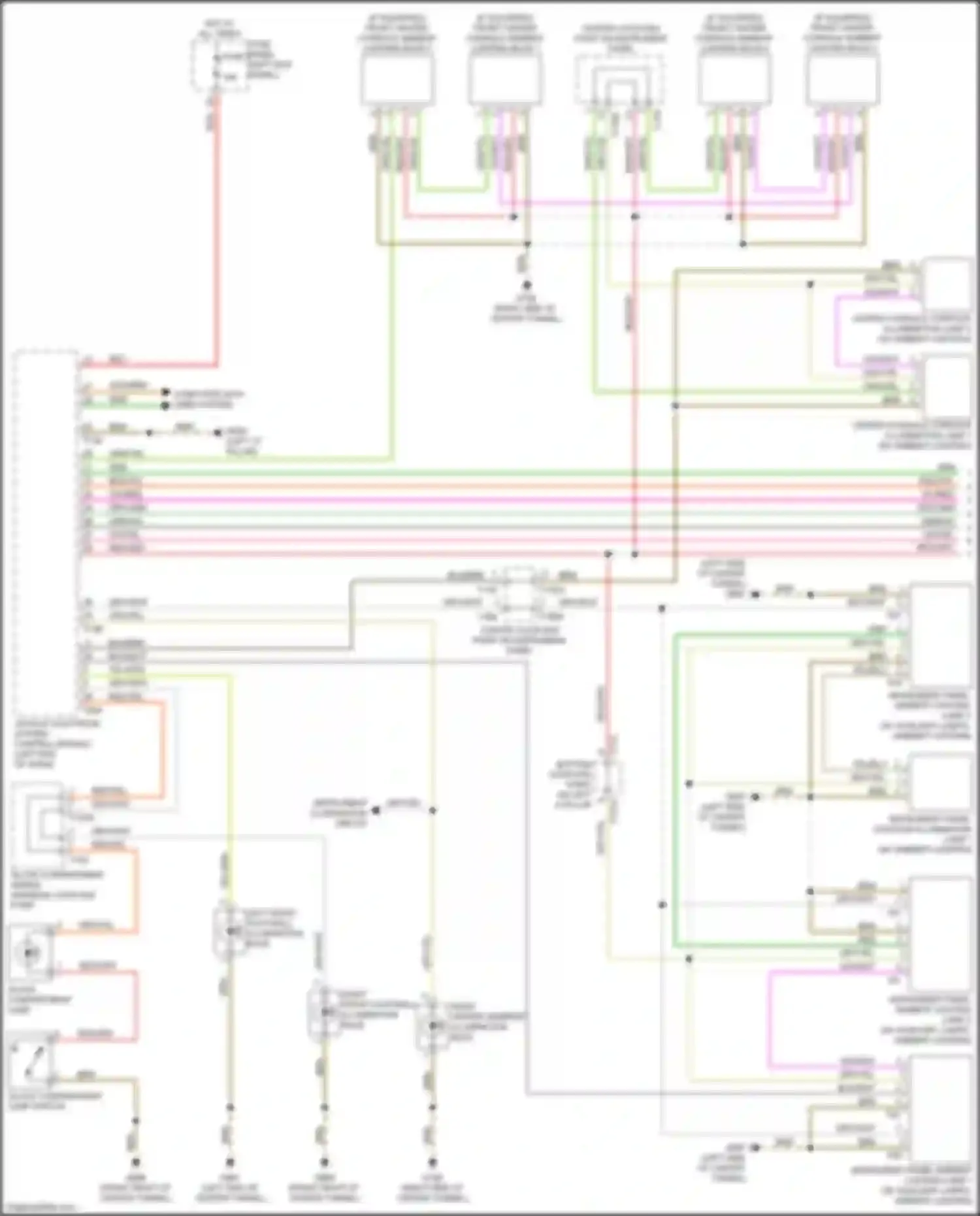 Wiring diagram instrument panel contour illumination lamp 1 for Audi S7 4K (2019-2024) (1 of 2)
