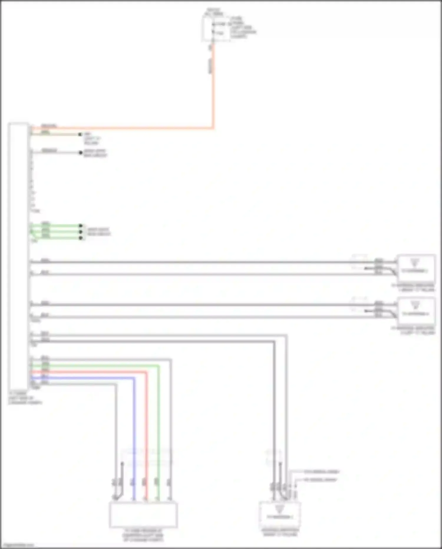 Wiring diagram left "c" pillar) for Audi S7 4K (2019-2024) (1 of 1)