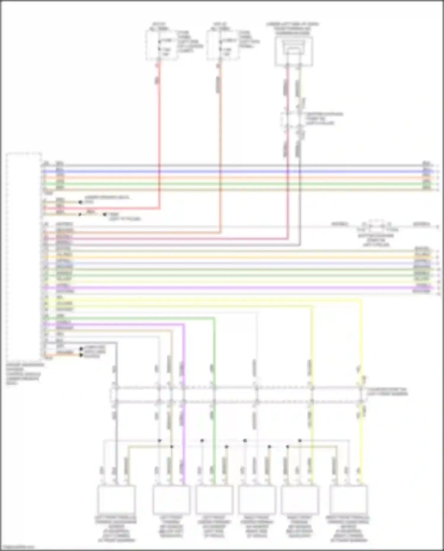 Wiring diagram left front center parking aid sensor for Audi S7 4K (2019-2024) (2 of 3)