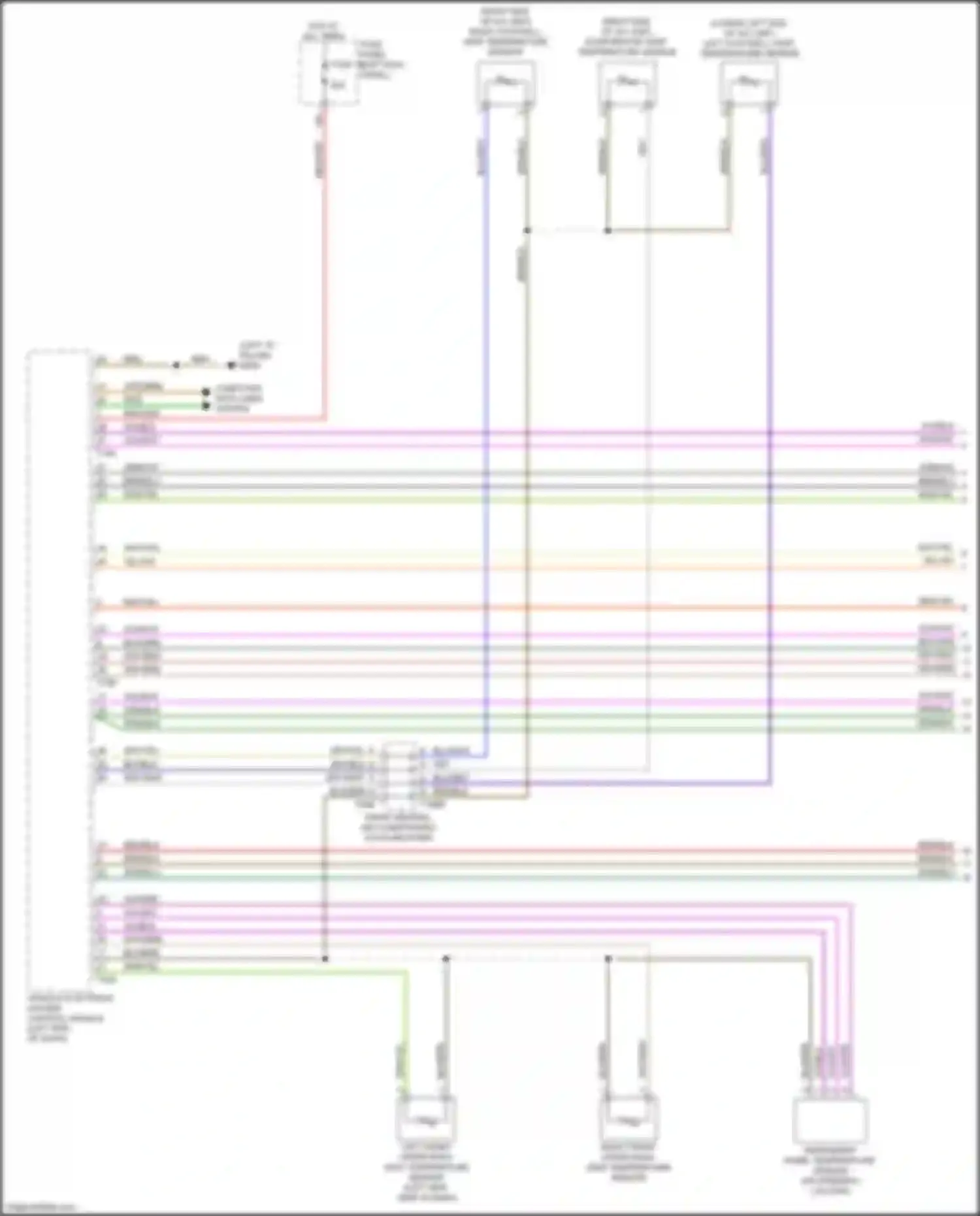 Wiring diagram left front upper body vent temperature sensor for Audi S7 4K (2019-2024) (1 of 4)