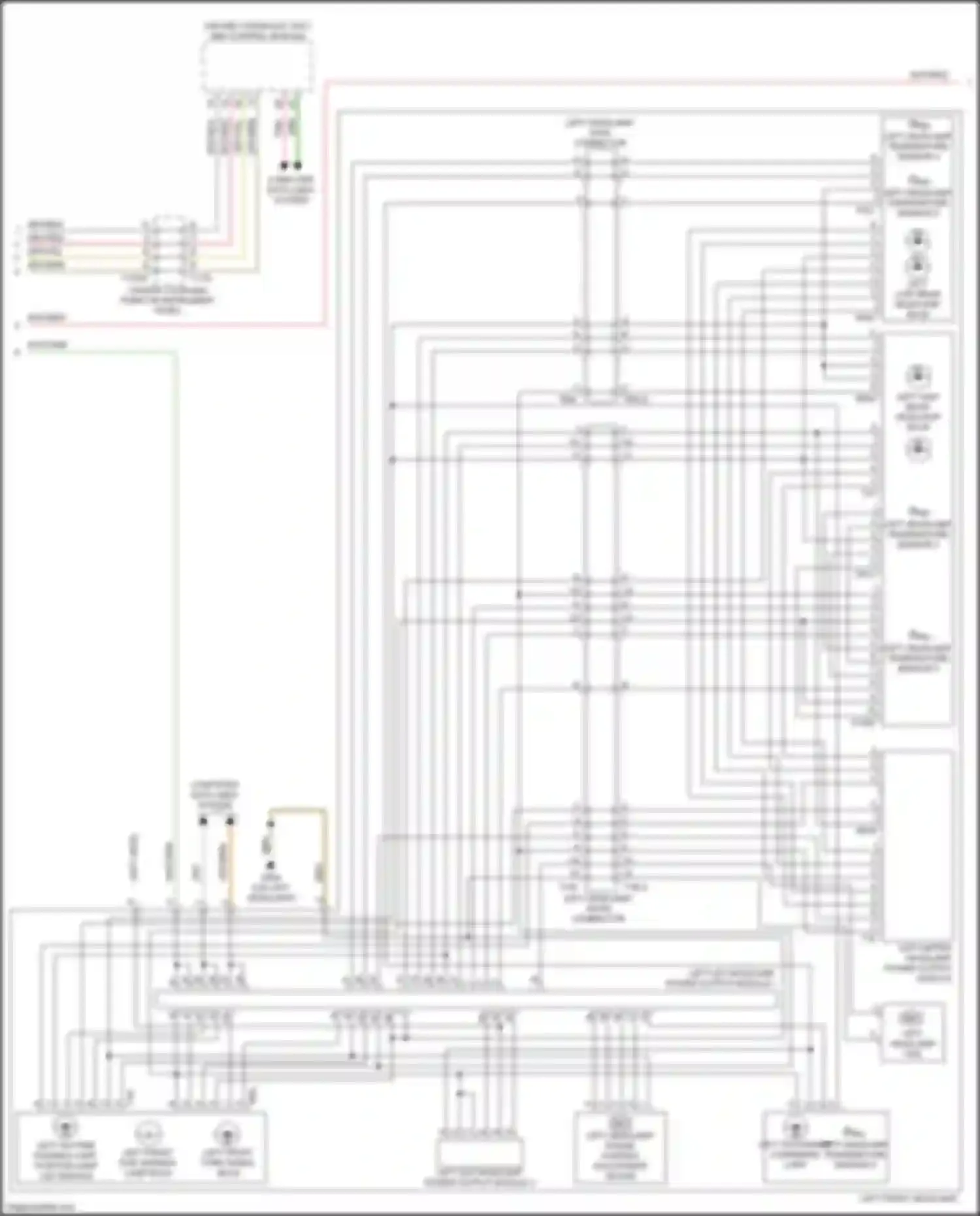 Wiring diagram left headlamp temperature sensor 2 for Audi S7 4K (2019-2024) (1 of 3)