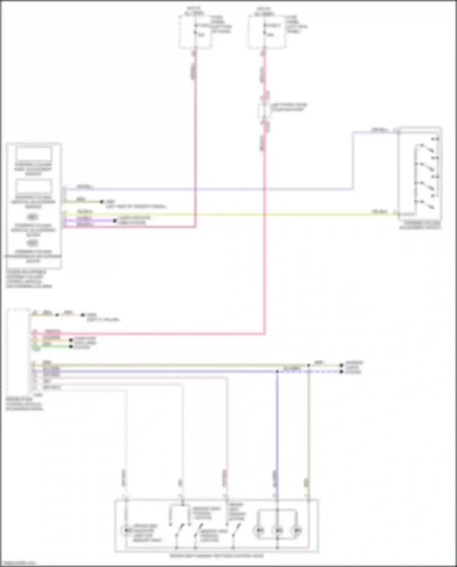 Wiring diagram memory seat position 2 button for Audi S7 4K (2019-2024) (7 of 7)