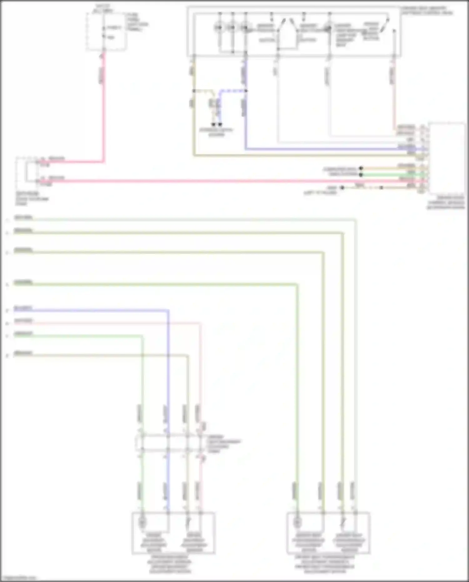 Wiring diagram memory seat position 2 button for Audi S7 4K (2019-2024) (1 of 7)