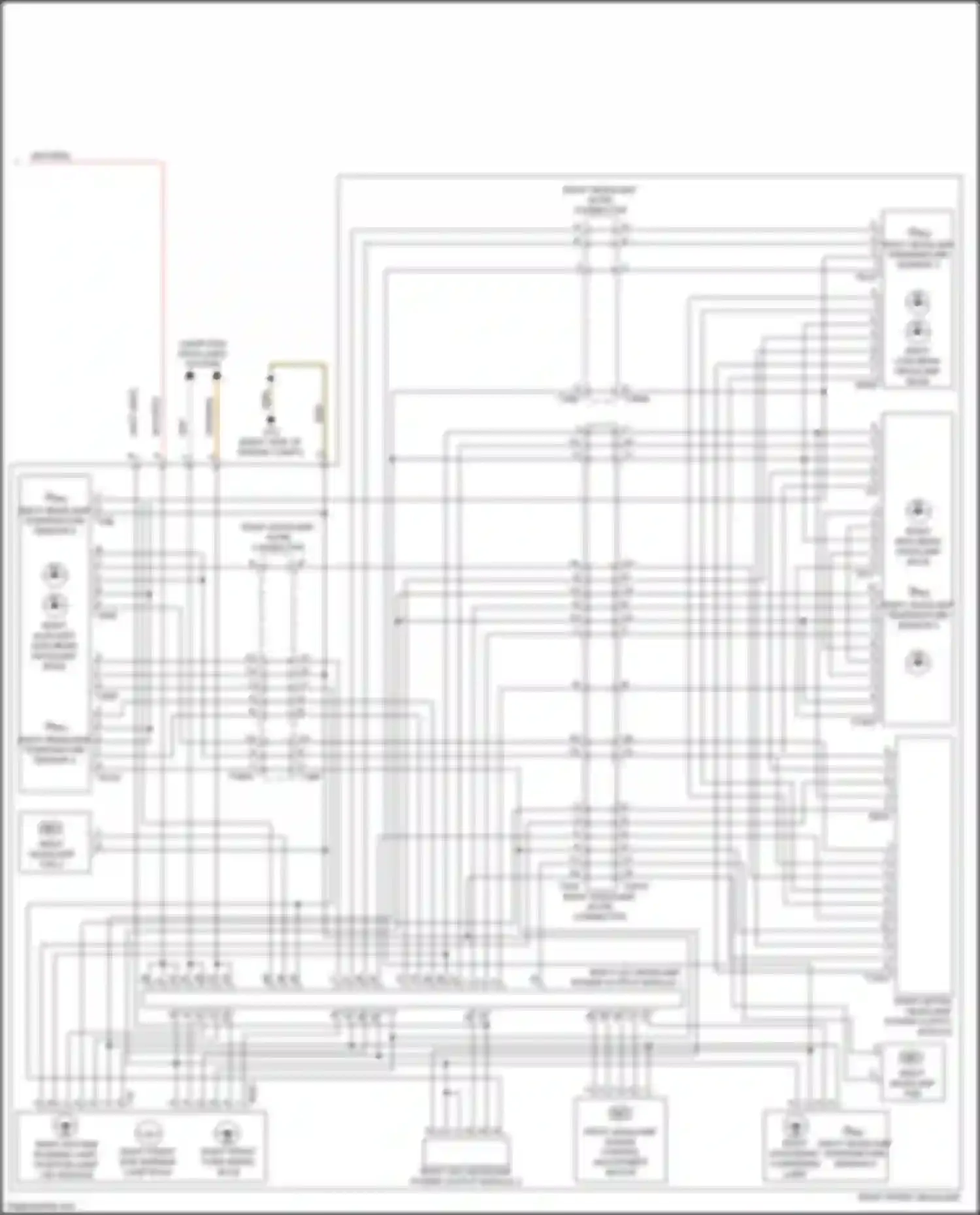Wiring diagram right headlamp temperature sensor 4 for Audi S7 4K (2019-2024) (2 of 2)