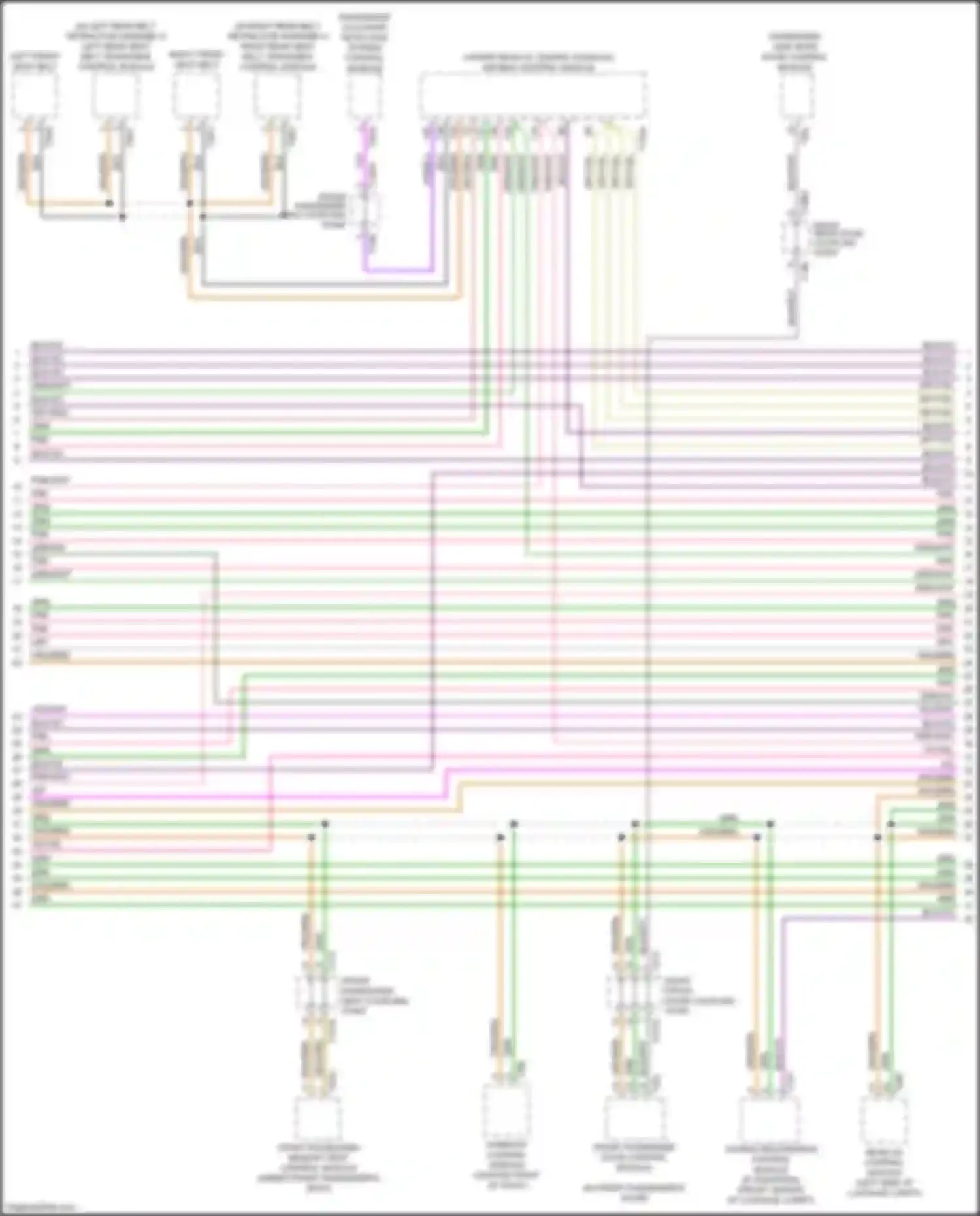 Wiring diagram right rear seat belt tensioner control module for Audi S7 4K (2019-2024) (1 of 4)