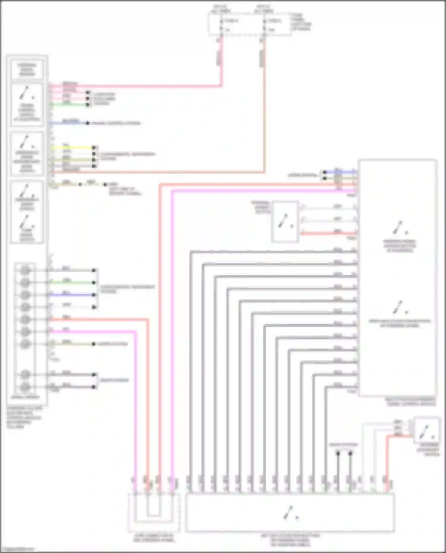 Wiring diagram tiptronic downshift button for Audi S7 4K (2019-2024) (2 of 2)