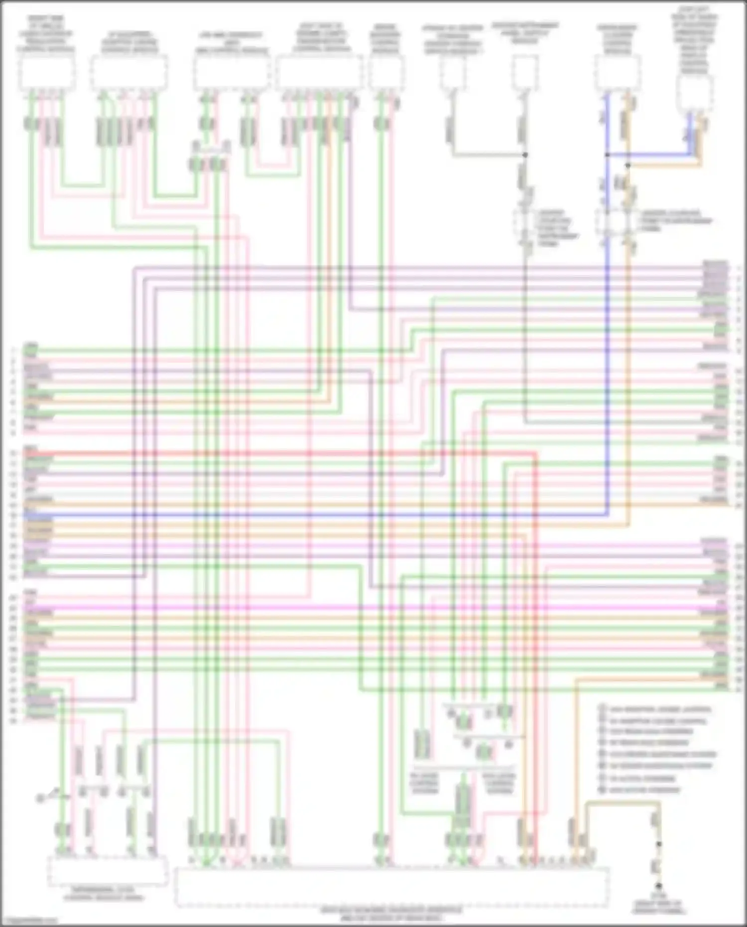 Wiring diagram w/ level control system for Audi S7 4K (2019-2024) (1 of 3)