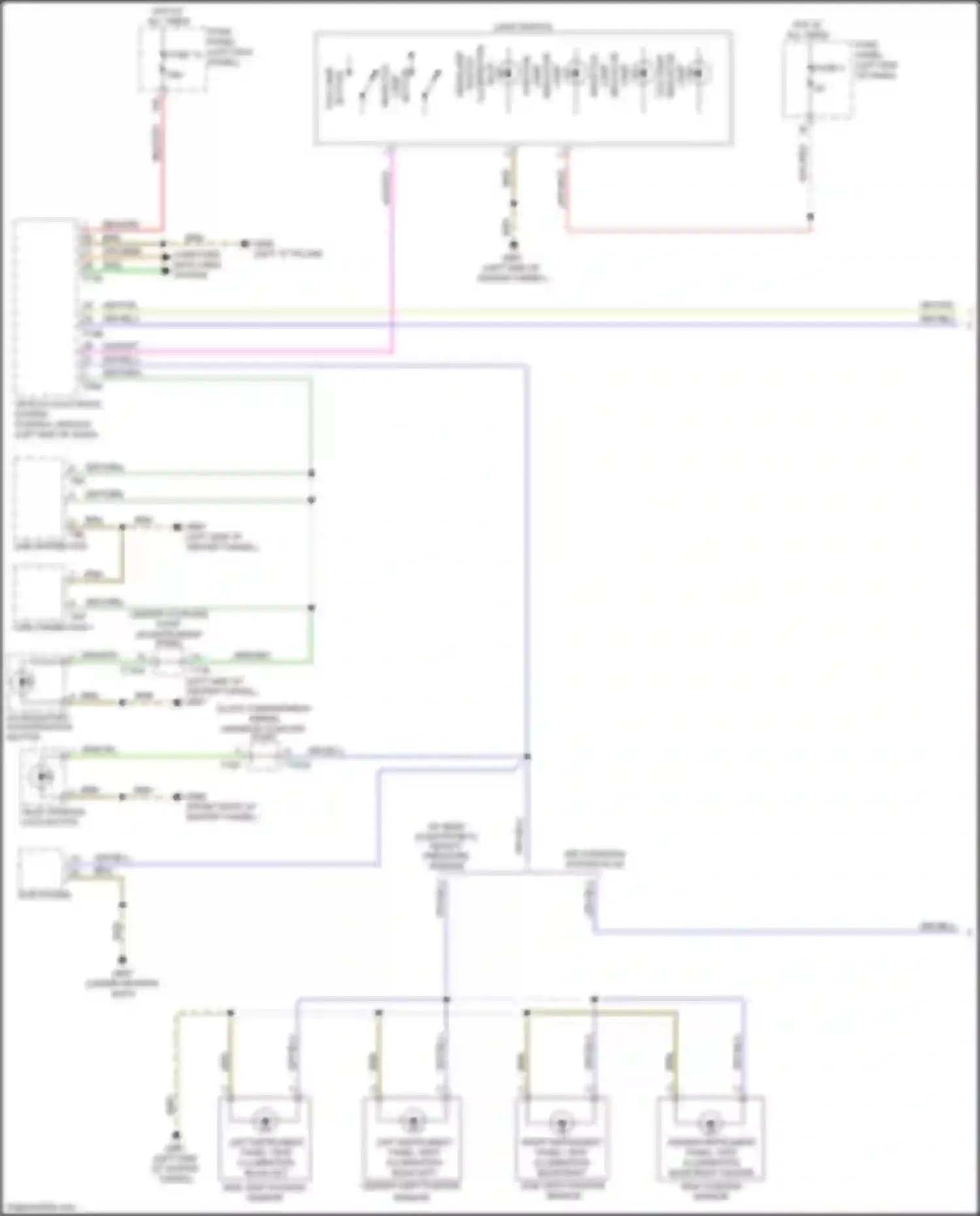 Wiring diagram w/ rear climatronics, impact pressure sensor for Audi S7 4K (2019-2024) (1 of 1)