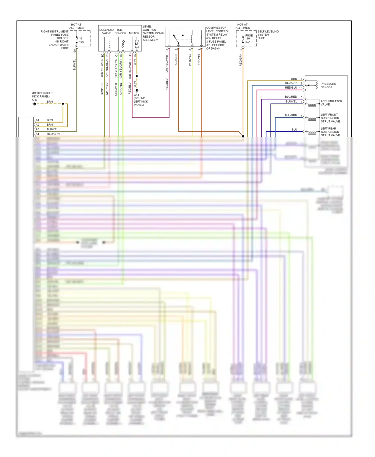 Audi S8 D3 facelift (2007-2011) (behind left kick panel) wiring diagram  (11 of 33)
