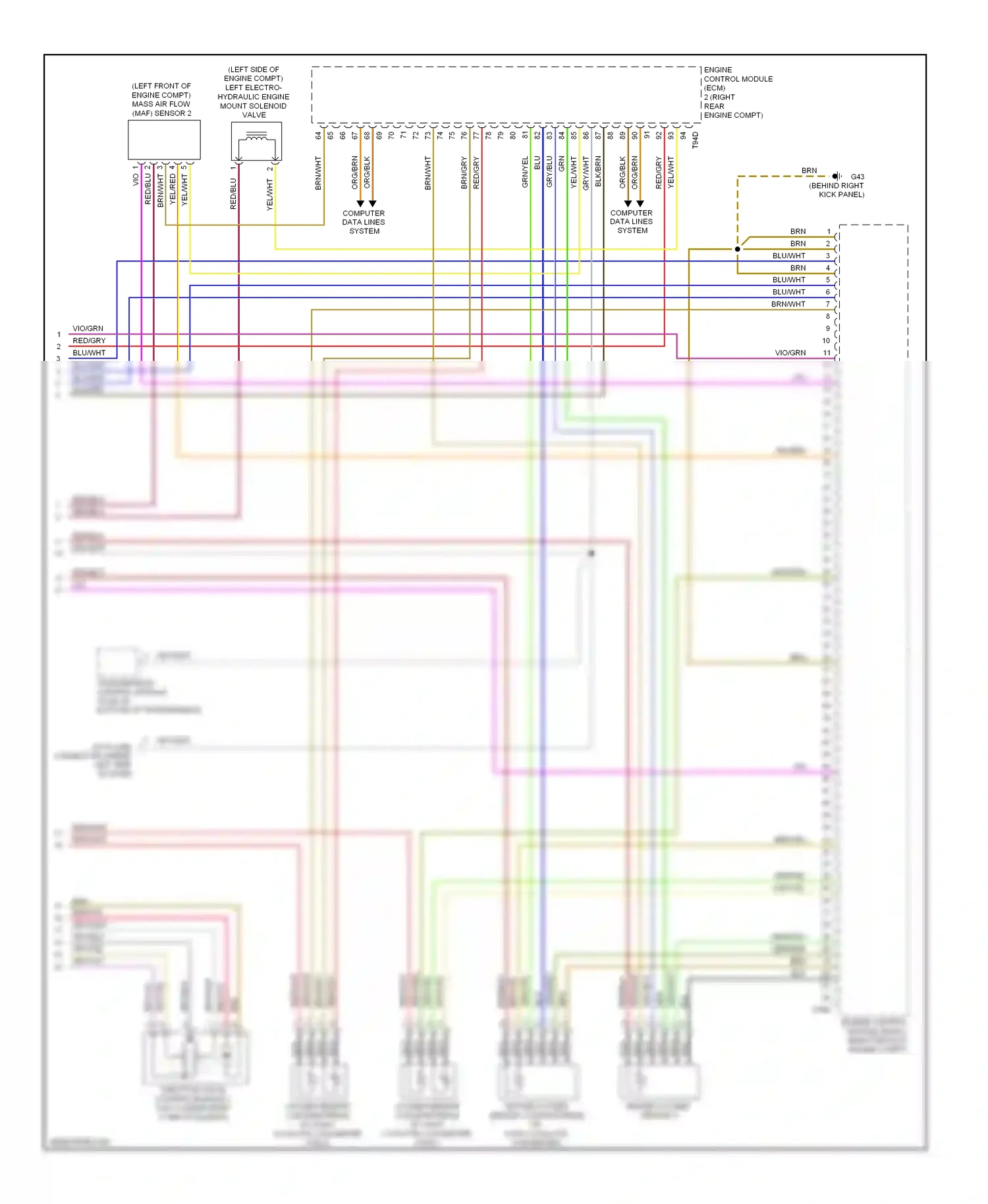 Audi S8 D3 facelift (2007-2011) computer data lines system wiring diagram  (20 of 55)