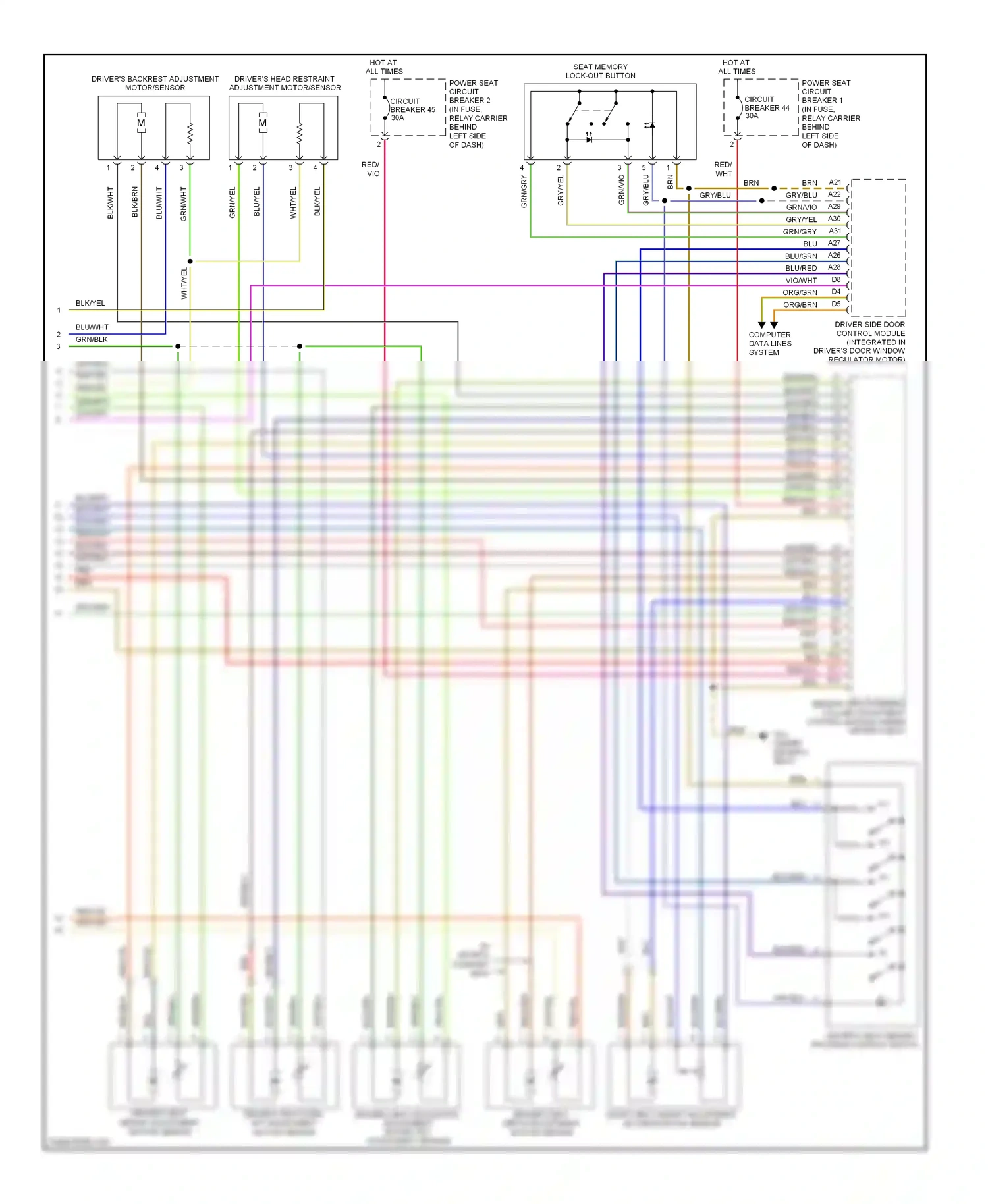 Audi S8 D3 facelift (2007-2011) computer data lines system wiring diagram  (22 of 55)