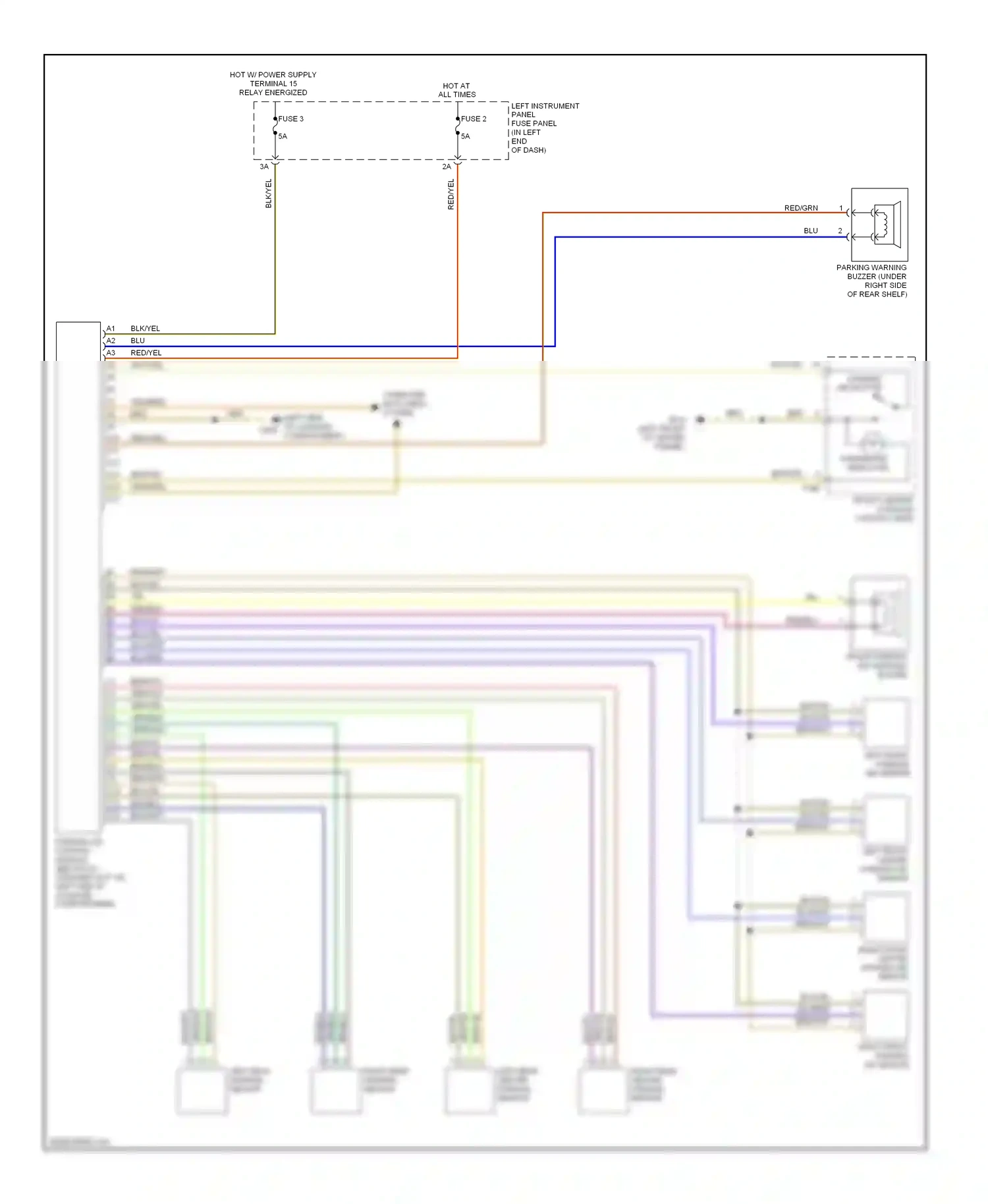 Audi S8 D3 facelift (2007-2011) front/ center console control head wiring diagram  (2 of 2)