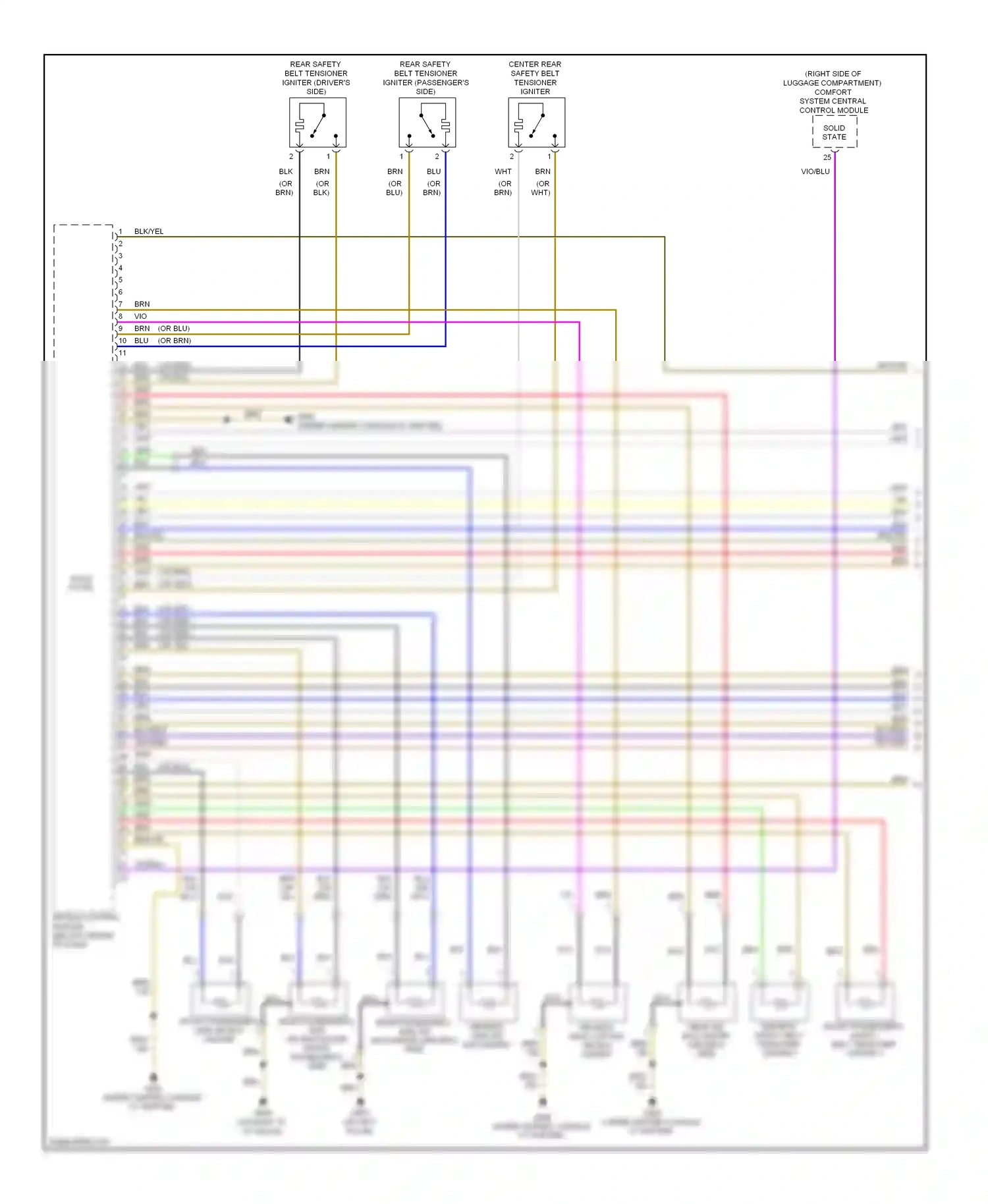 Audi S8 D3 facelift (2007-2011) front passenger's side air bag igniter wiring diagram  (1 of 1)