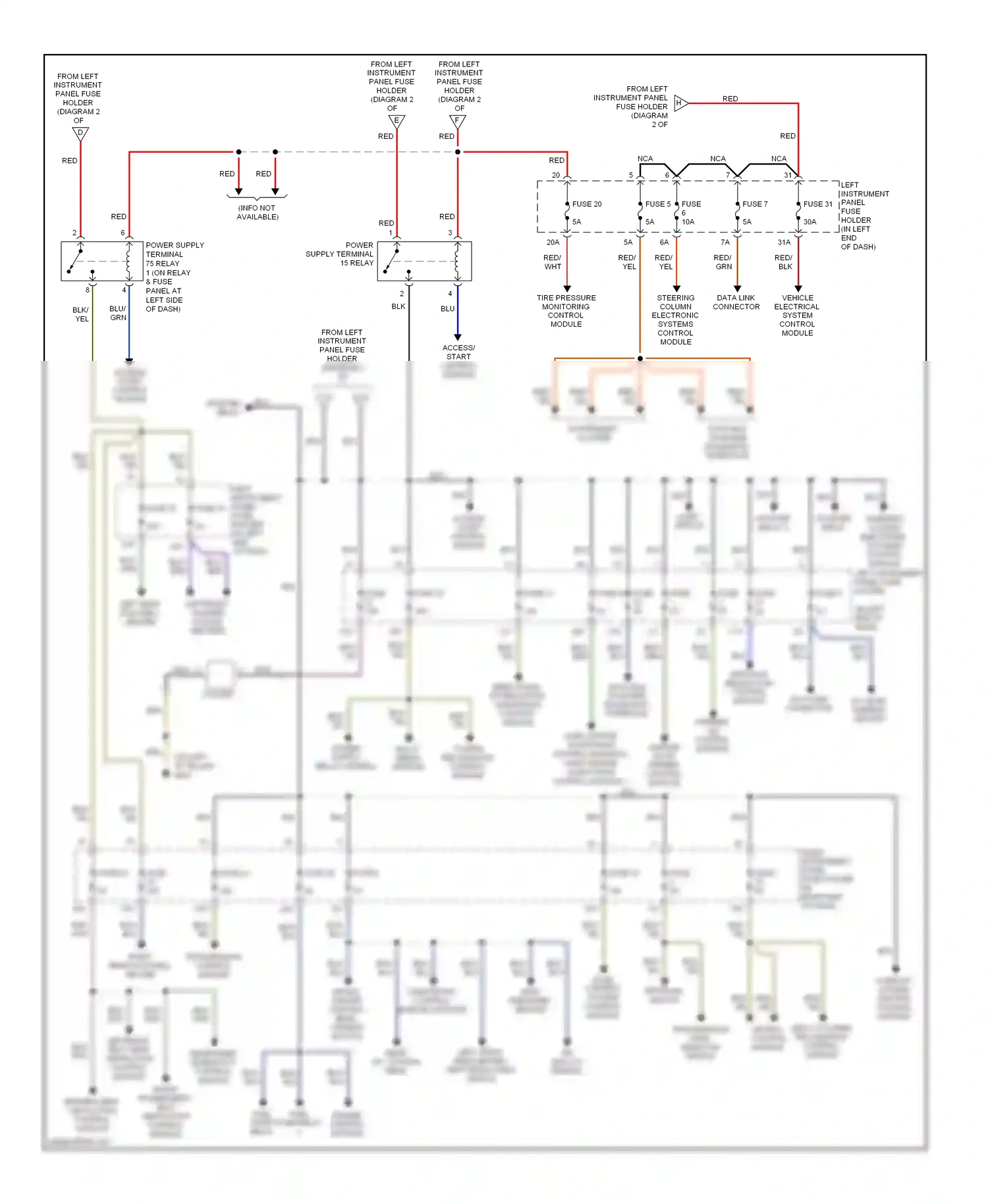 Audi S8 D3 facelift (2007-2011) high pressure sensor wiring diagram  (3 of 3)