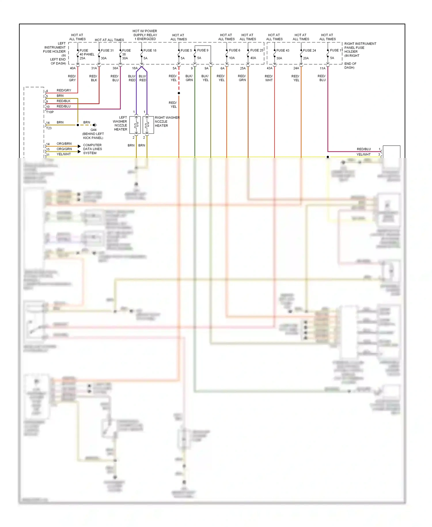Audi S8 D3 facelift (2007-2011) red/gry wiring diagram  (31 of 31)