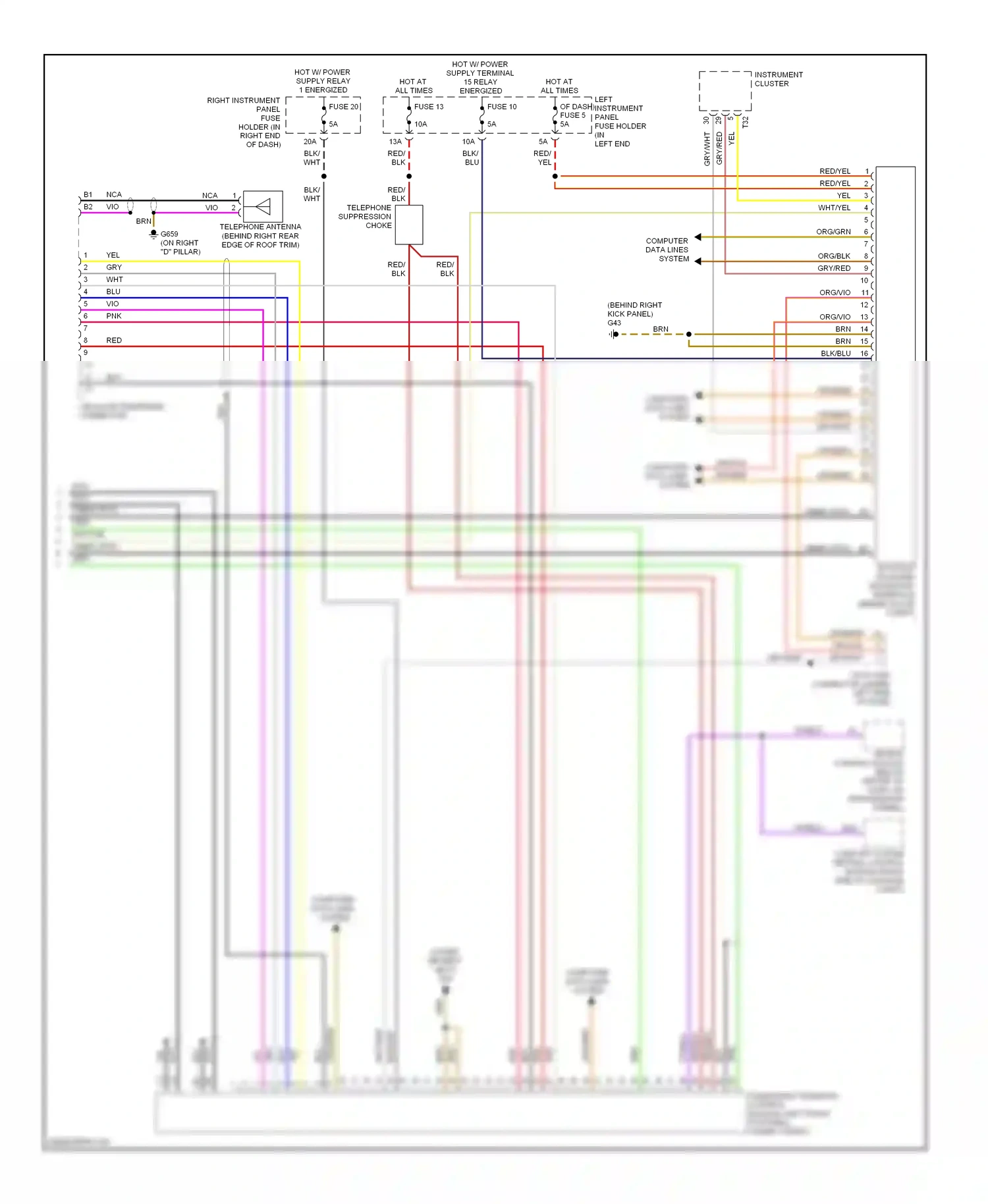 Audi S8 D3 facelift (2007-2011) red/yel wiring diagram  (44 of 52)