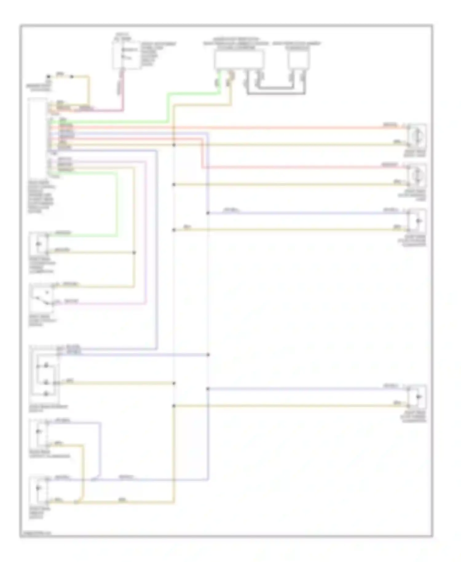 Wiring diagram right rear ashtray illumination for Audi S8 D3 facelift (2007-2011) (1 of 1)