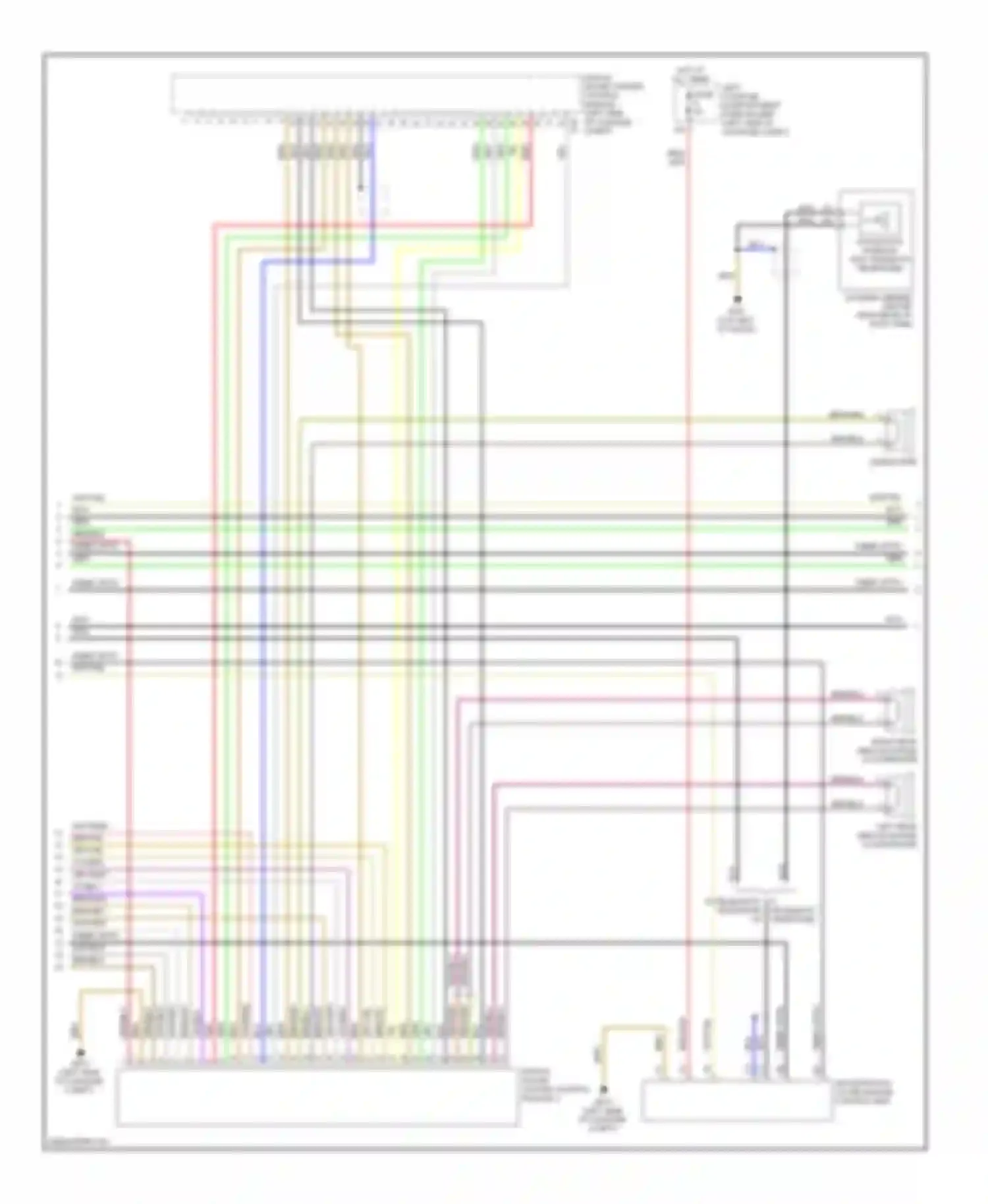 Wiring diagram navigation w/ cd mechanism control unit for Audi S8 D3 facelift (2007-2011)