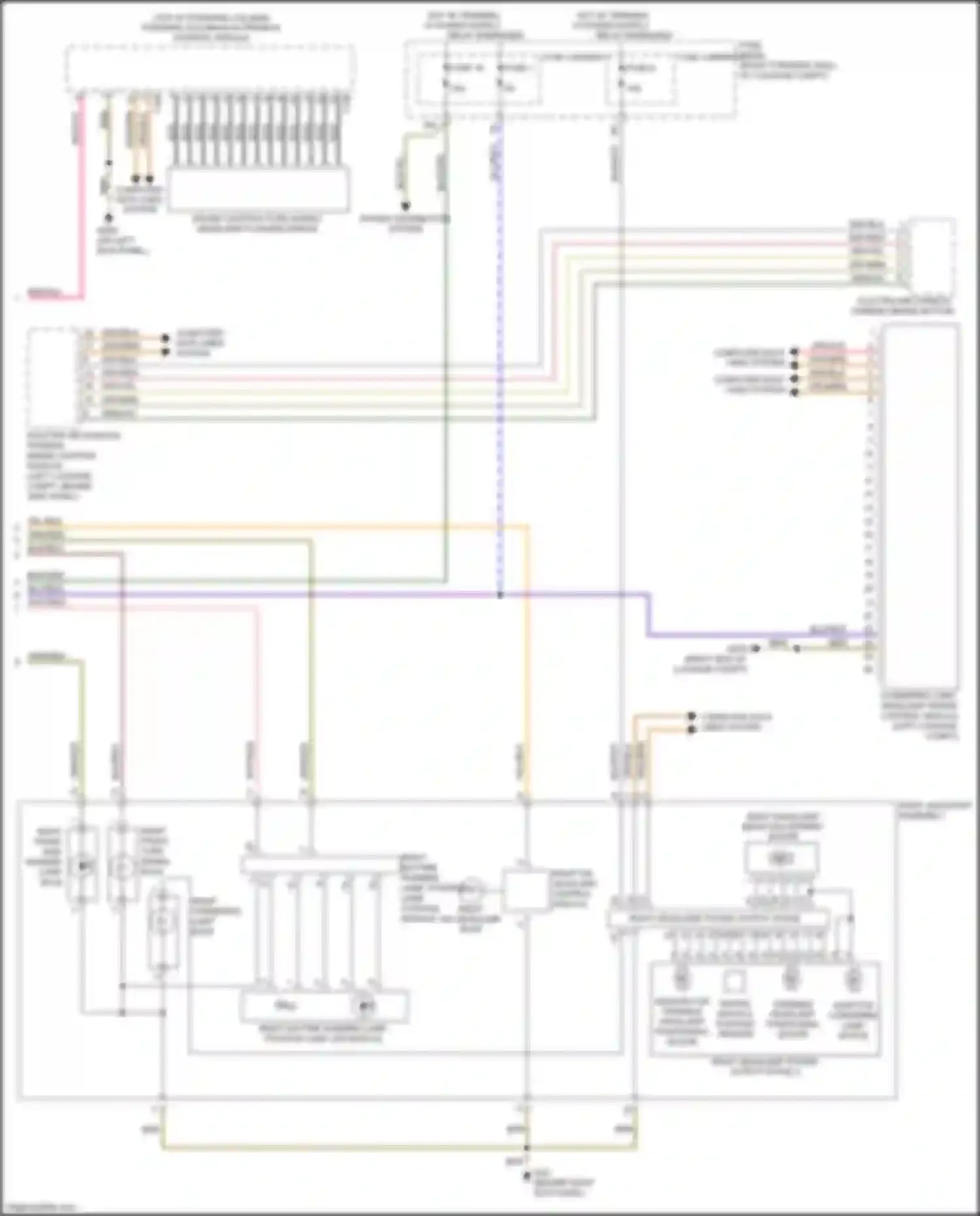 S8 Audi D4 facelift (2013-2018): Headlights circuit, w/ hid w/ cornering headlights (2 of 2)