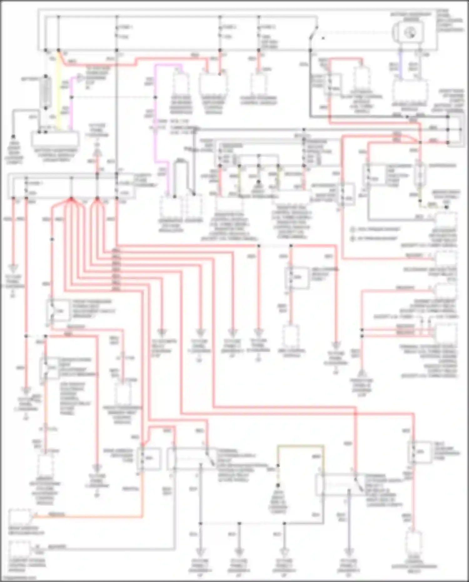 S8 Audi D4 facelift (2013-2018): Power distribution circuit (1 of 8)