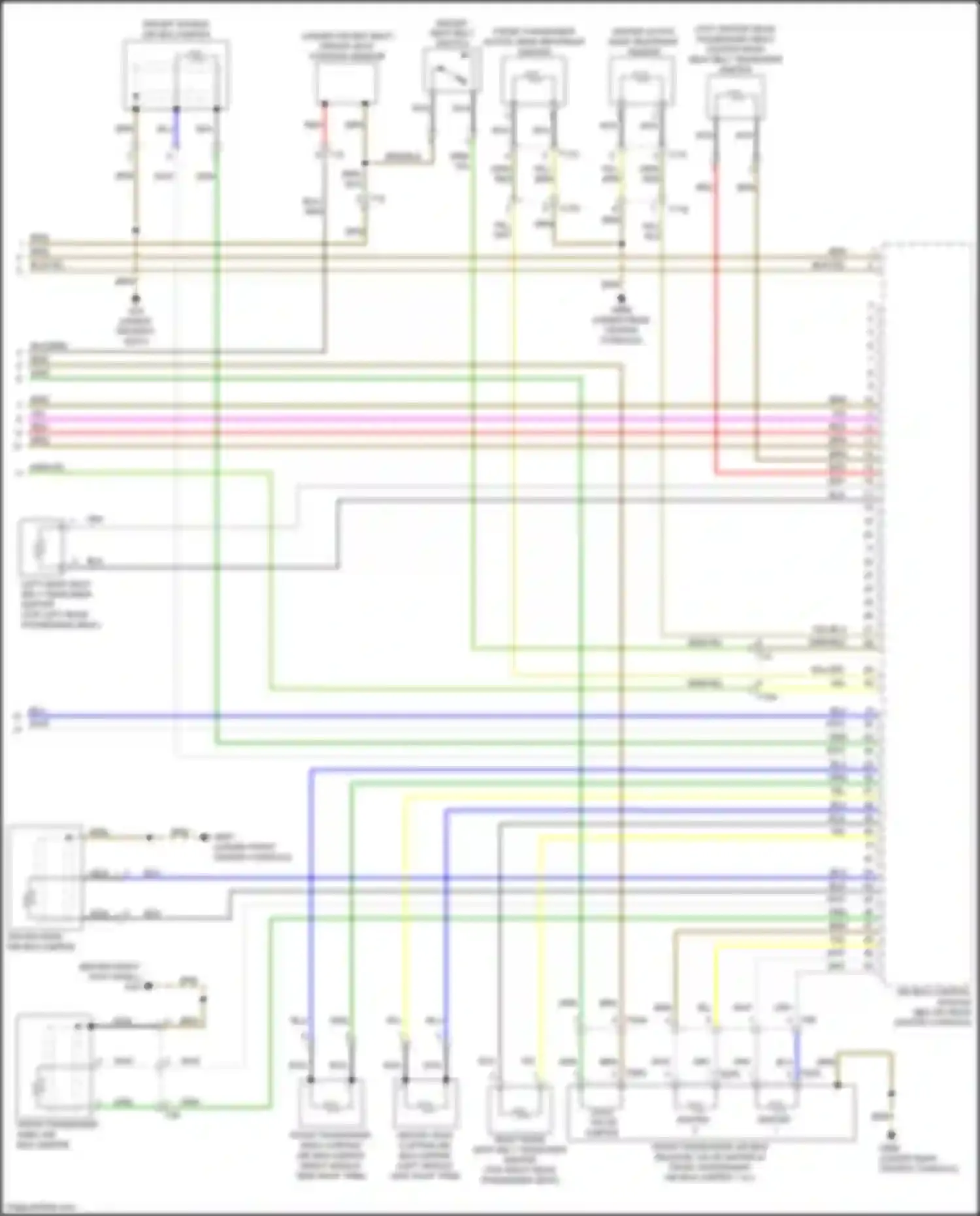 S8 Audi D4 facelift (2013-2018): Supplemental restraints circuit (3 of 3)