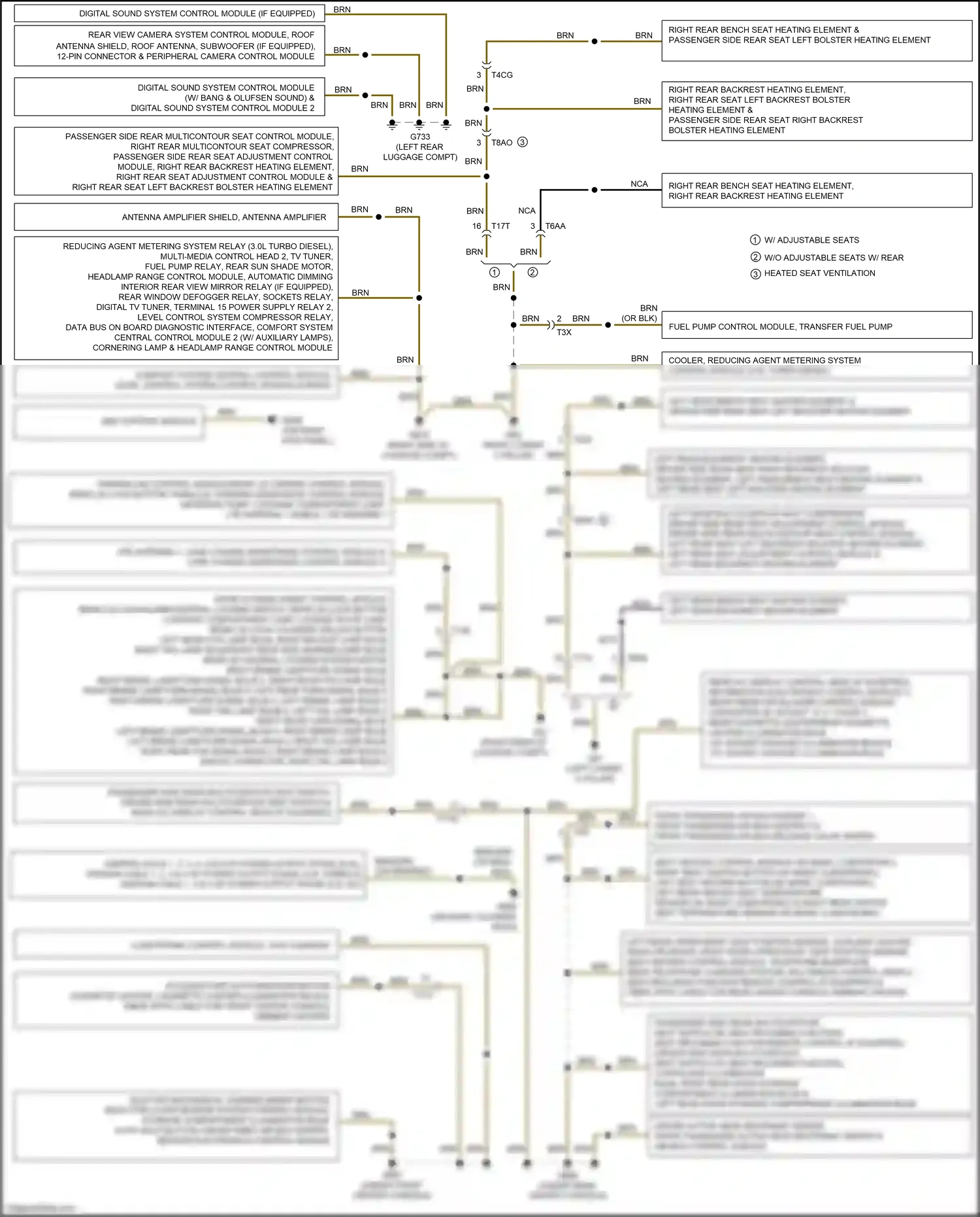 Wiring diagram antenna amplifier shield, antenna amplifier for Audi S8 D4 facelift (2013-2018) (1 of 1)