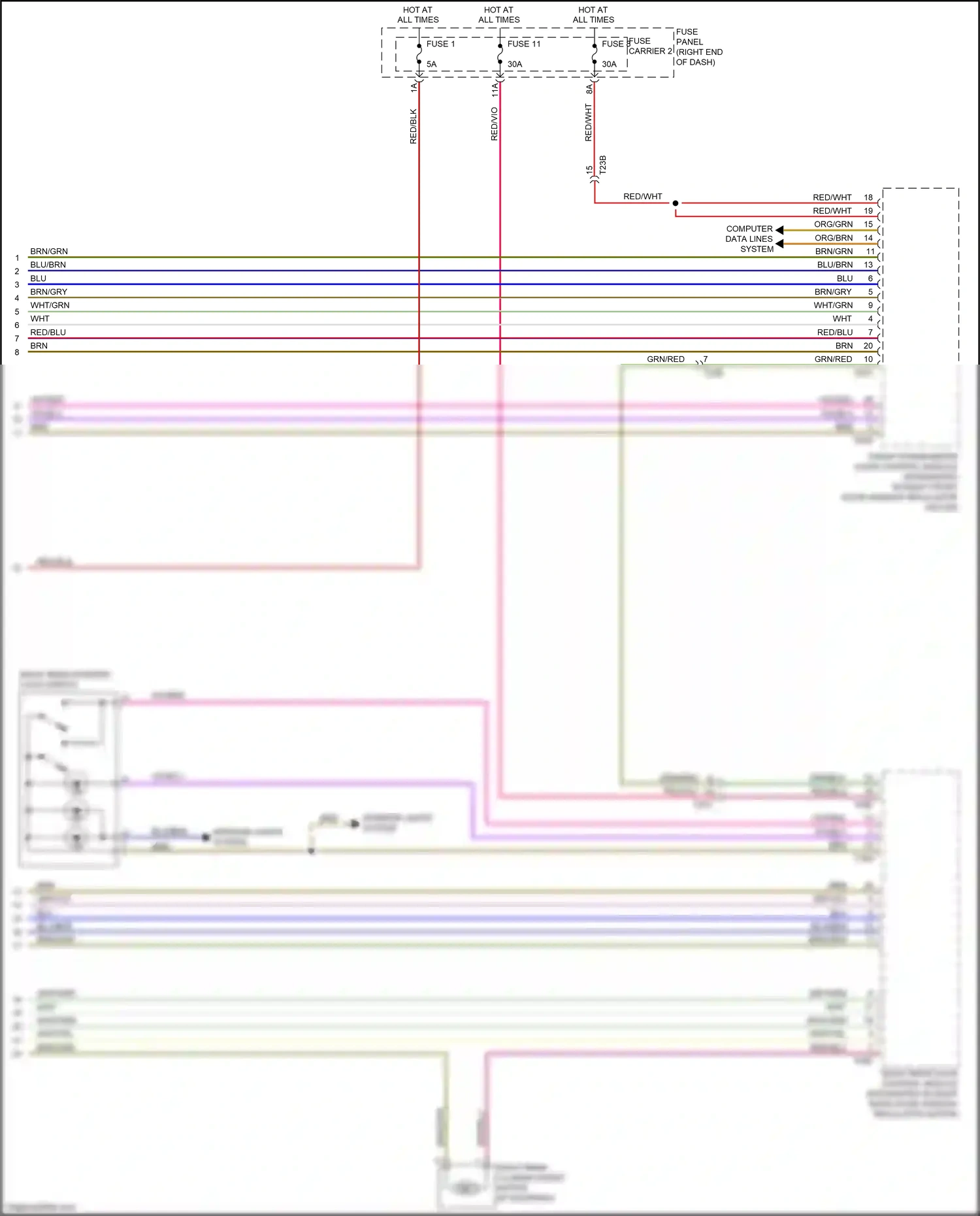 Wiring diagram blu for Audi S8 D4 facelift (2013-2018) (10 of 72)