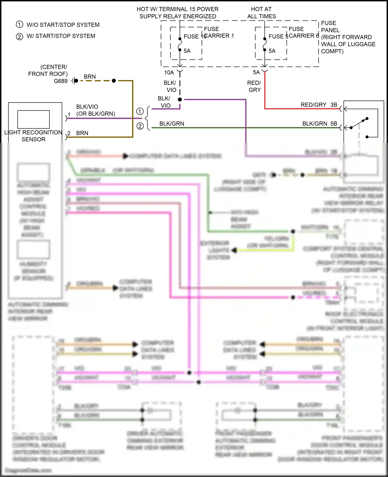 Wiring diagram brn/vio for Audi S8 D4 facelift (2013-2018) (5 of 9)