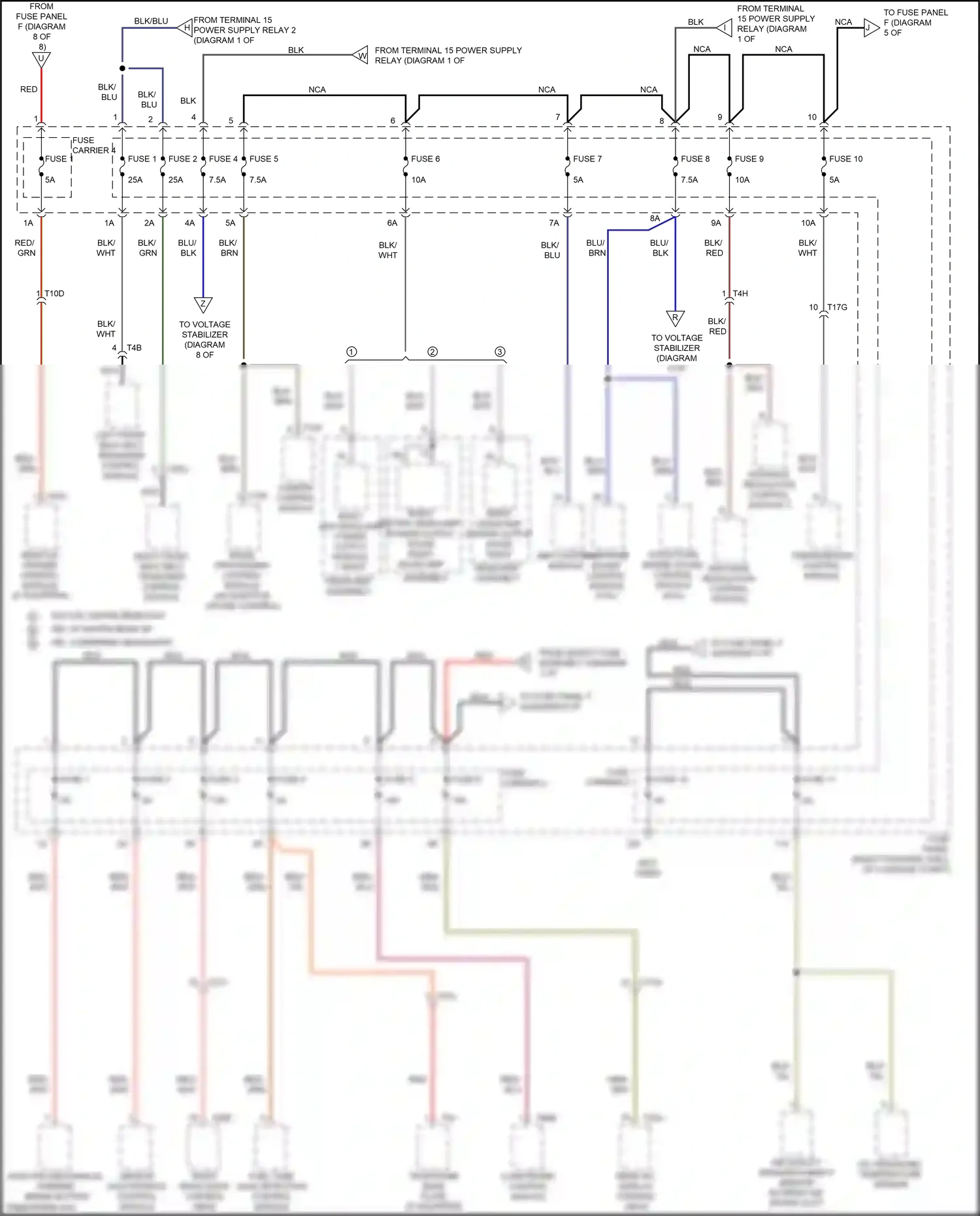 Wiring diagram camera control module for Audi S8 D4 facelift (2013-2018) (2 of 2)