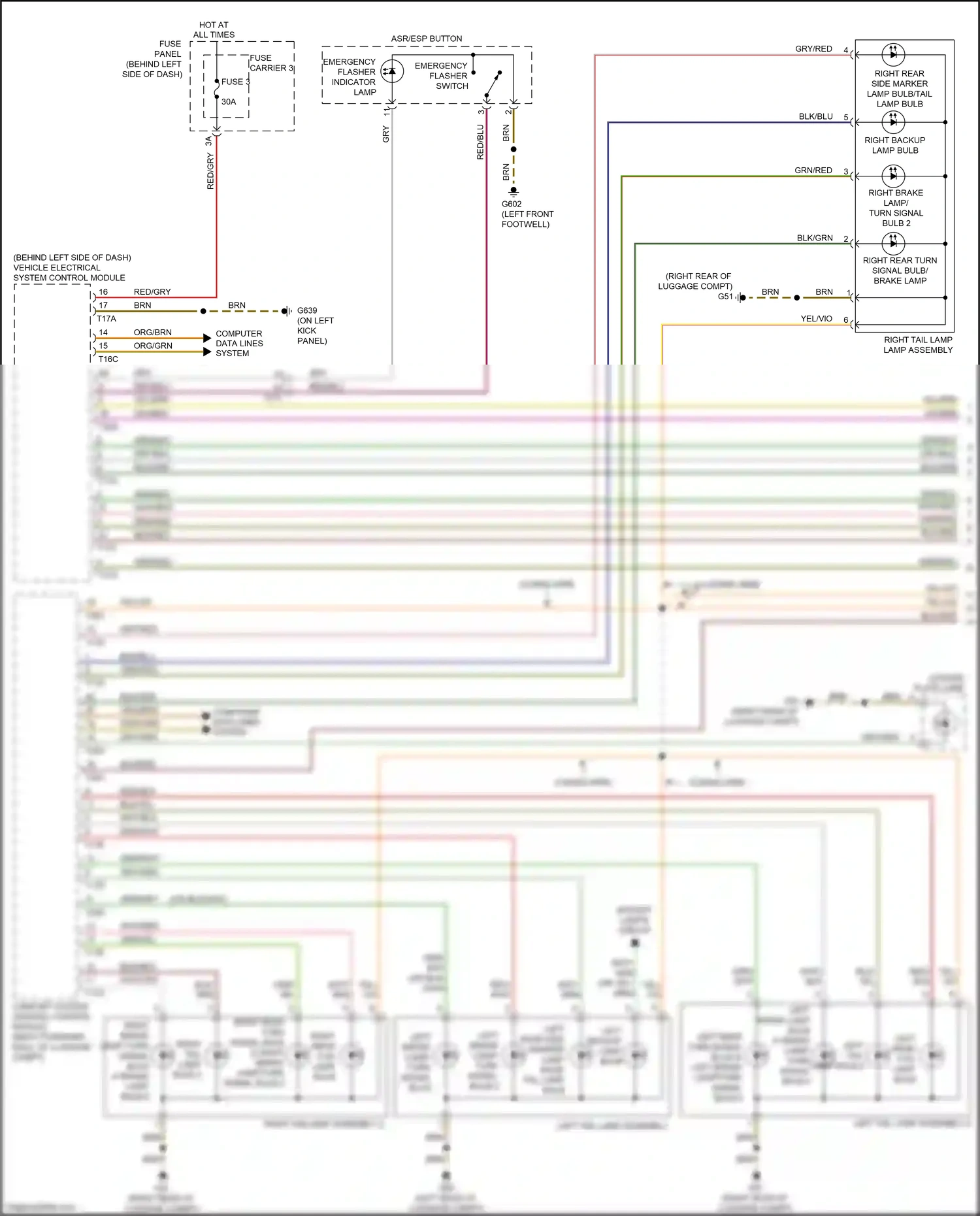 Wiring diagram coding wire for Audi S8 D4 facelift (2013-2018) (2 of 2)