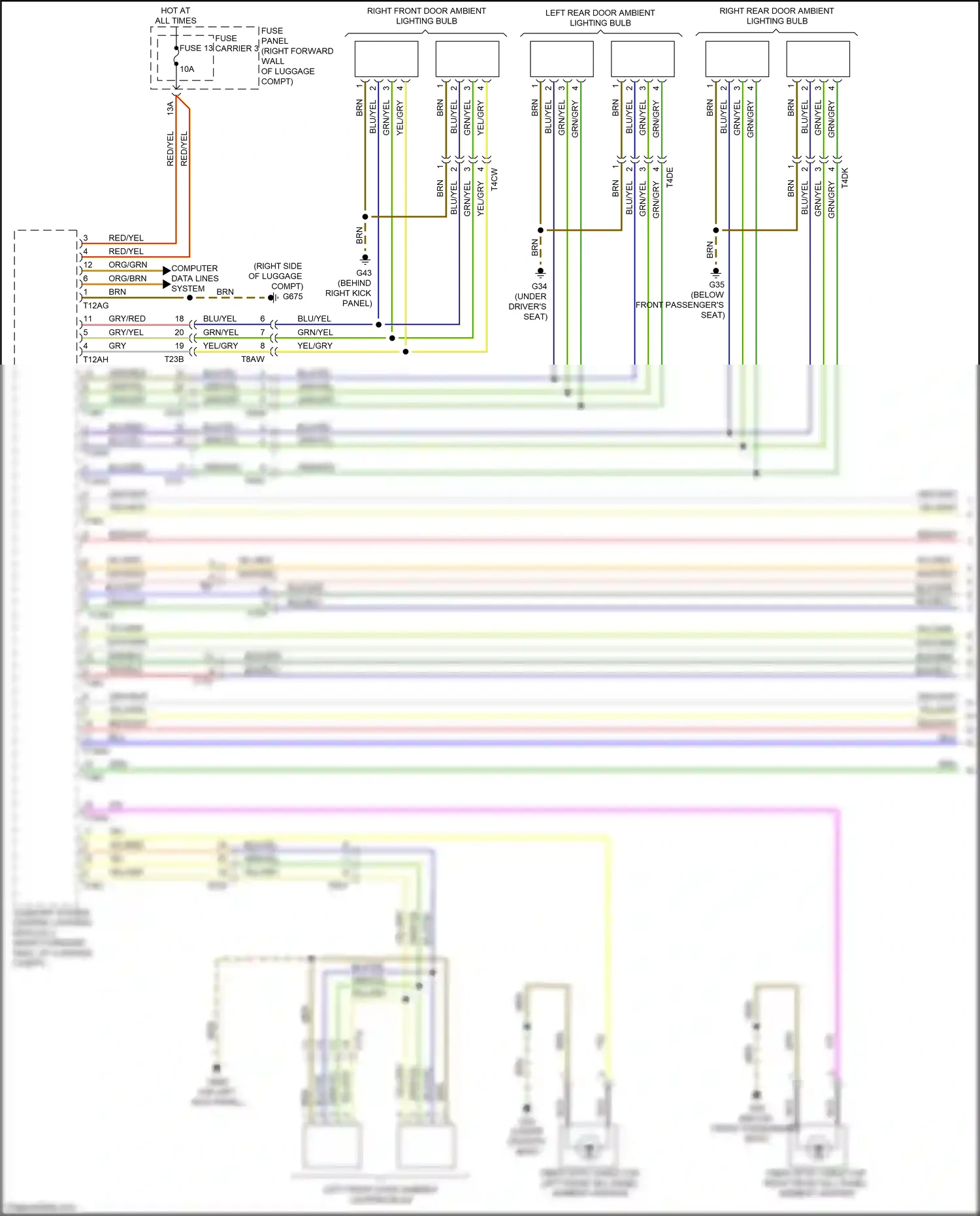 Wiring diagram computer data lines system for Audi S8 D4 facelift (2013-2018) (21 of 105)