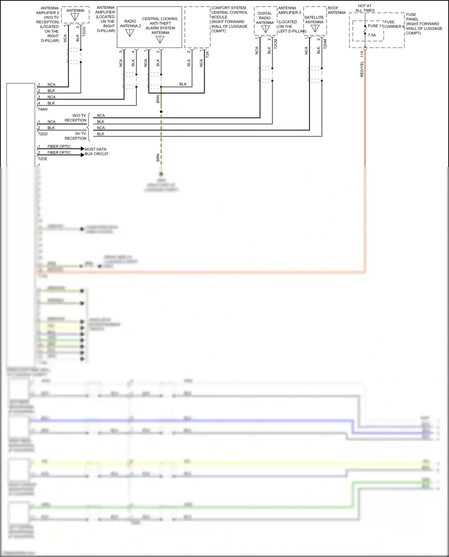 Wiring diagram computer data lines system for Audi S8 D4 facelift (2013-2018) (47 of 105)