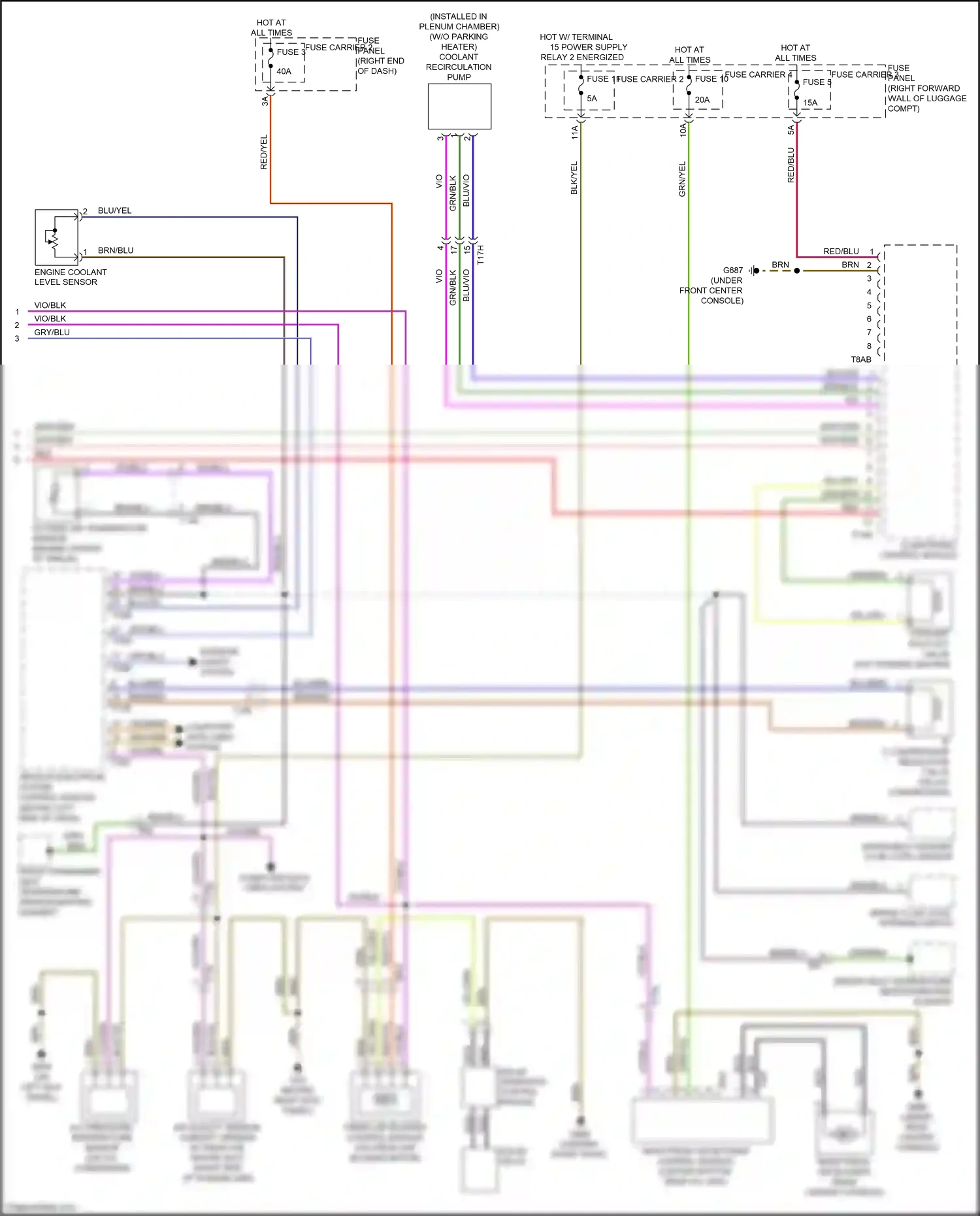 Wiring diagram computer data lines system for Audi S8 D4 facelift (2013-2018) (64 of 105)