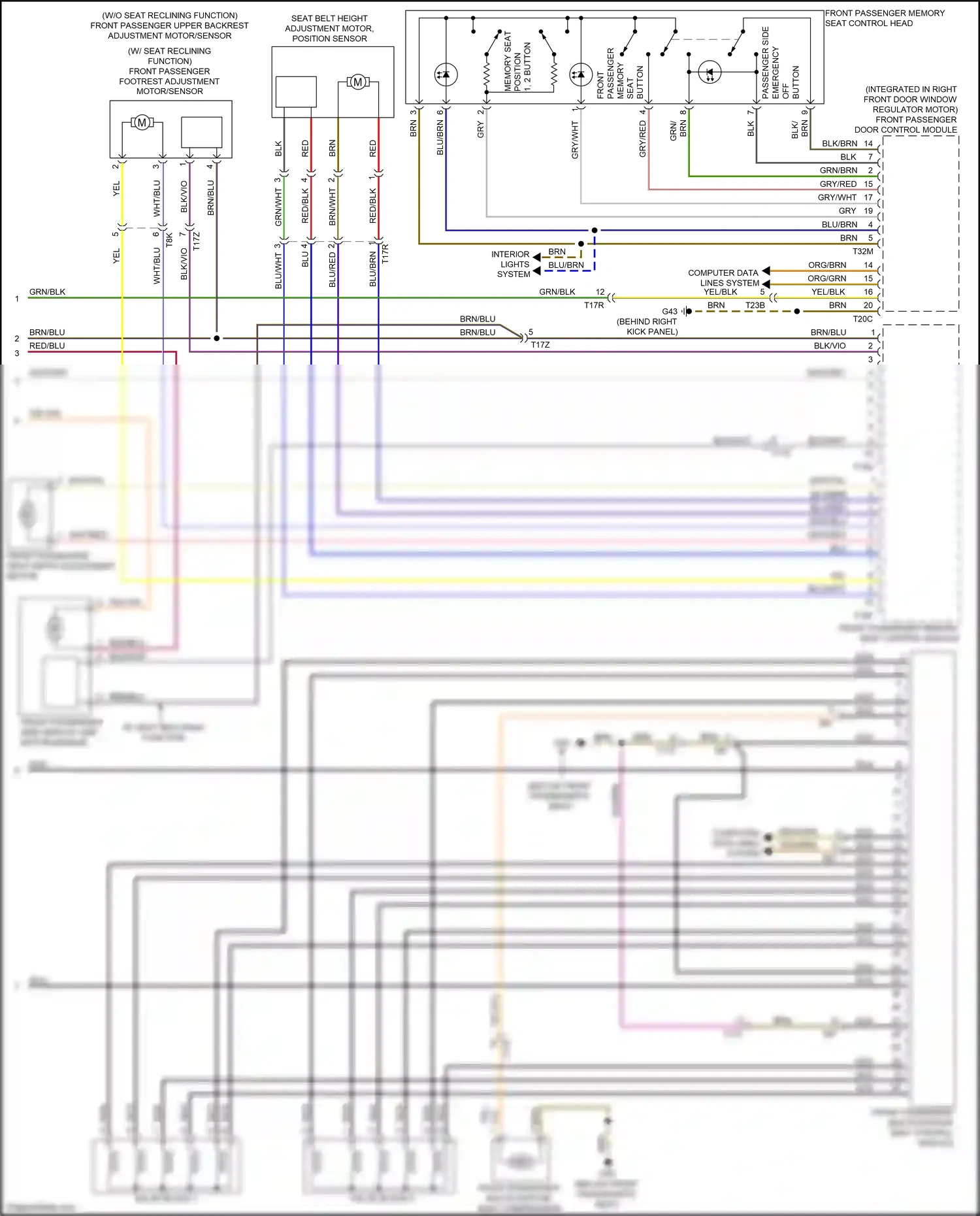 Audi S8 D4 facelift (2013-2018) front wiring diagram  (1 of 1)