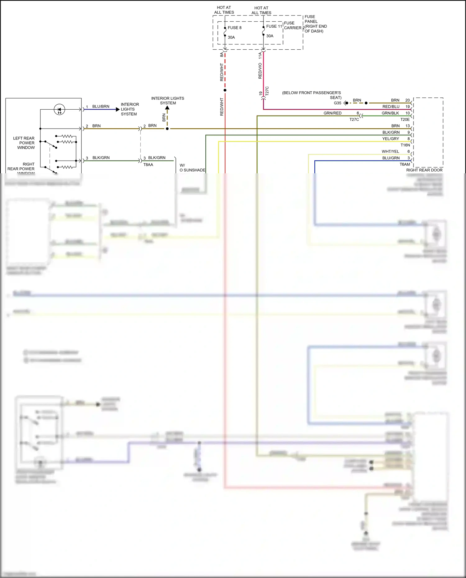 Wiring diagram fuse panel b for Audi S8 D4 facelift (2013-2018) (9 of 16)
