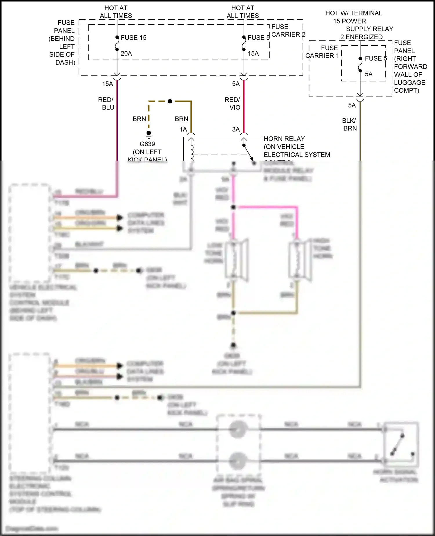 Wiring diagram fuse panel c for Audi S8 D4 facelift (2013-2018) (36 of 41)
