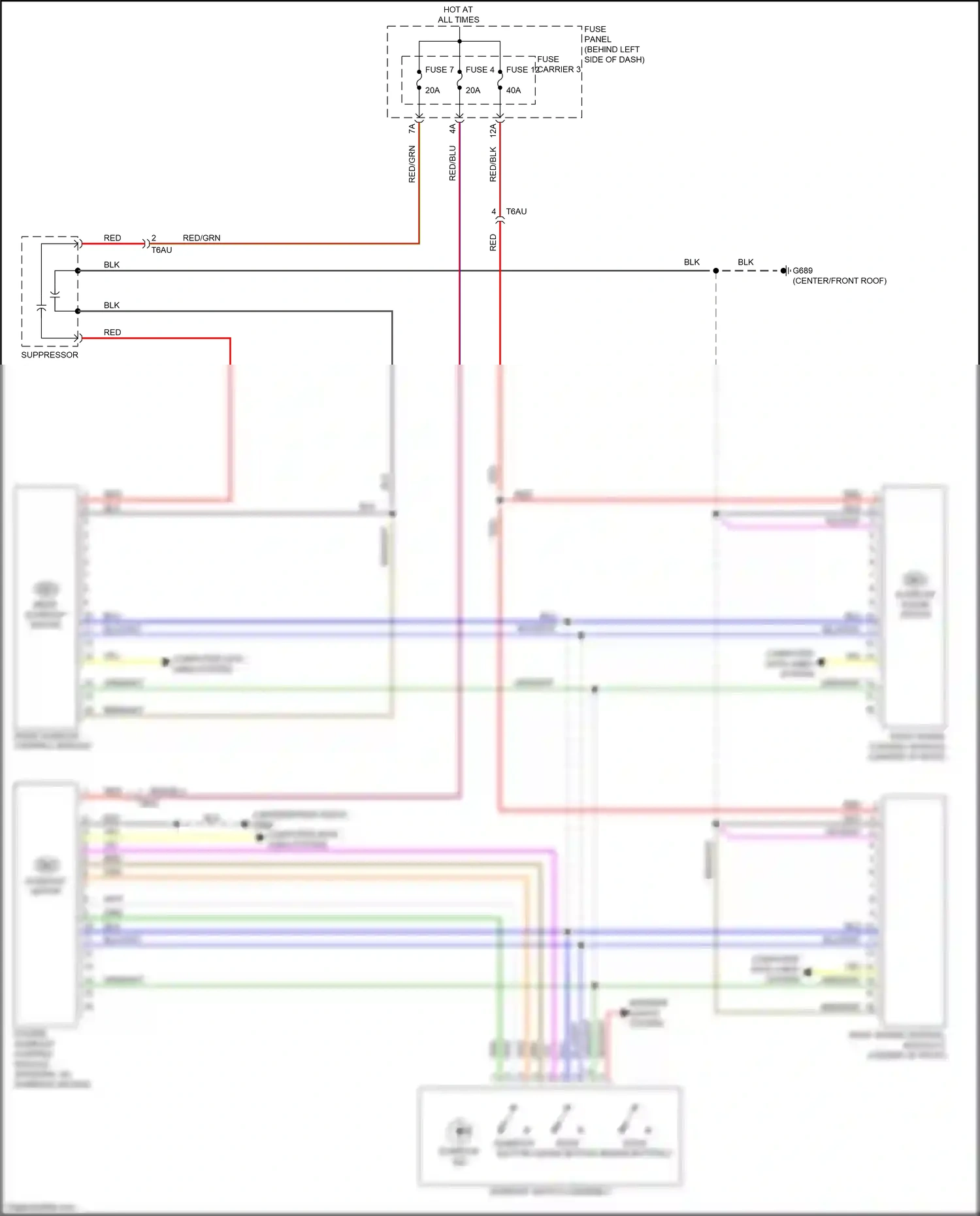 Wiring diagram fuse panel c for Audi S8 D4 facelift (2013-2018) (16 of 41)