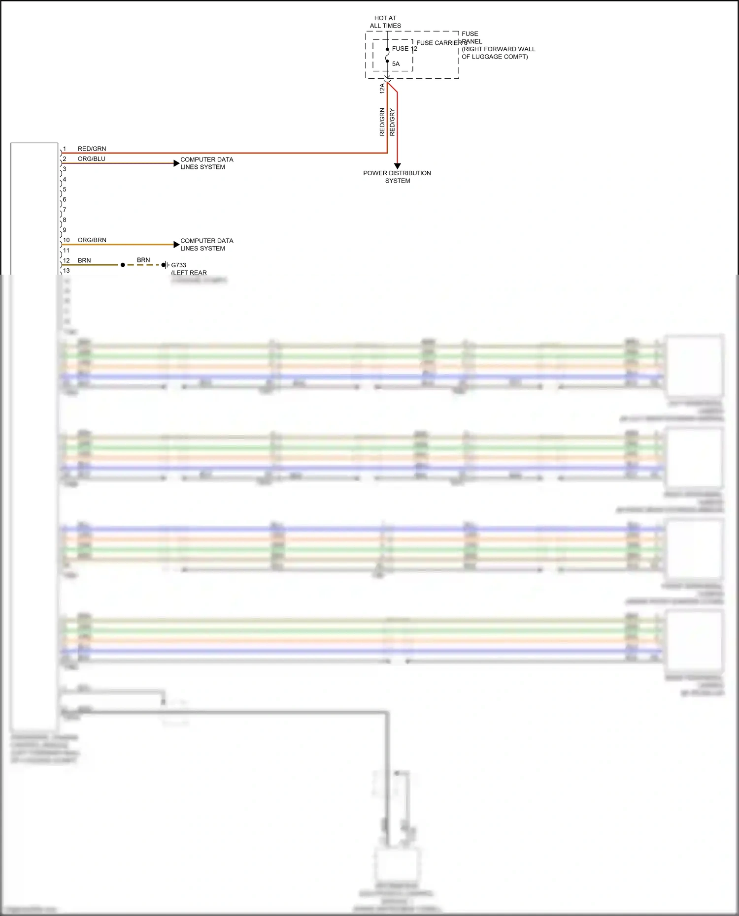 Wiring diagram information electronics control module 1 for Audi S8 D4 facelift (2013-2018) (7 of 14)
