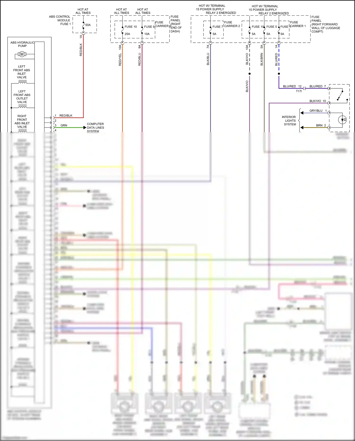 Wiring diagram left front abs outlet valve for Audi S8 D4 facelift (2013-2018) (1 of 1)