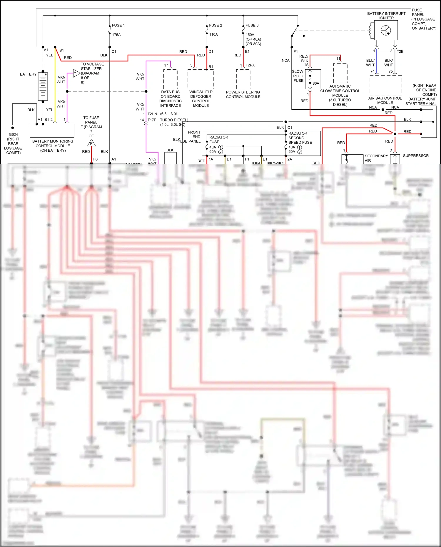 Wiring diagram motronic engine control module power supply relay for Audi S8 D4 facelift (2013-2018) (1 of 1)