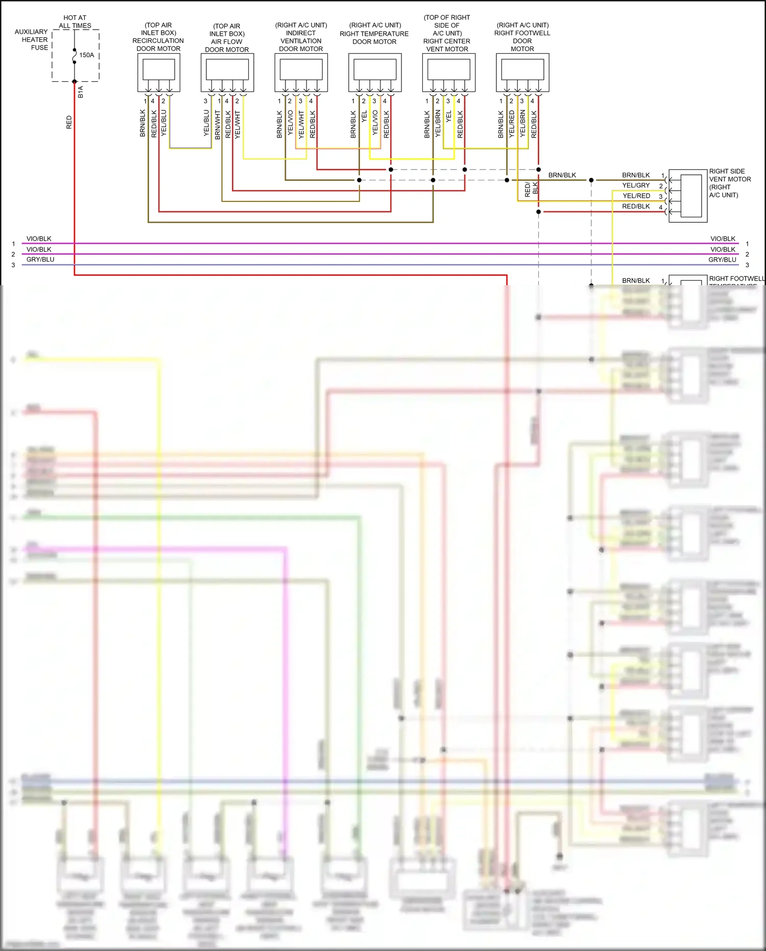 Wiring diagram right vent temperature sensor for Audi S8 D4 facelift (2013-2018) (1 of 1)