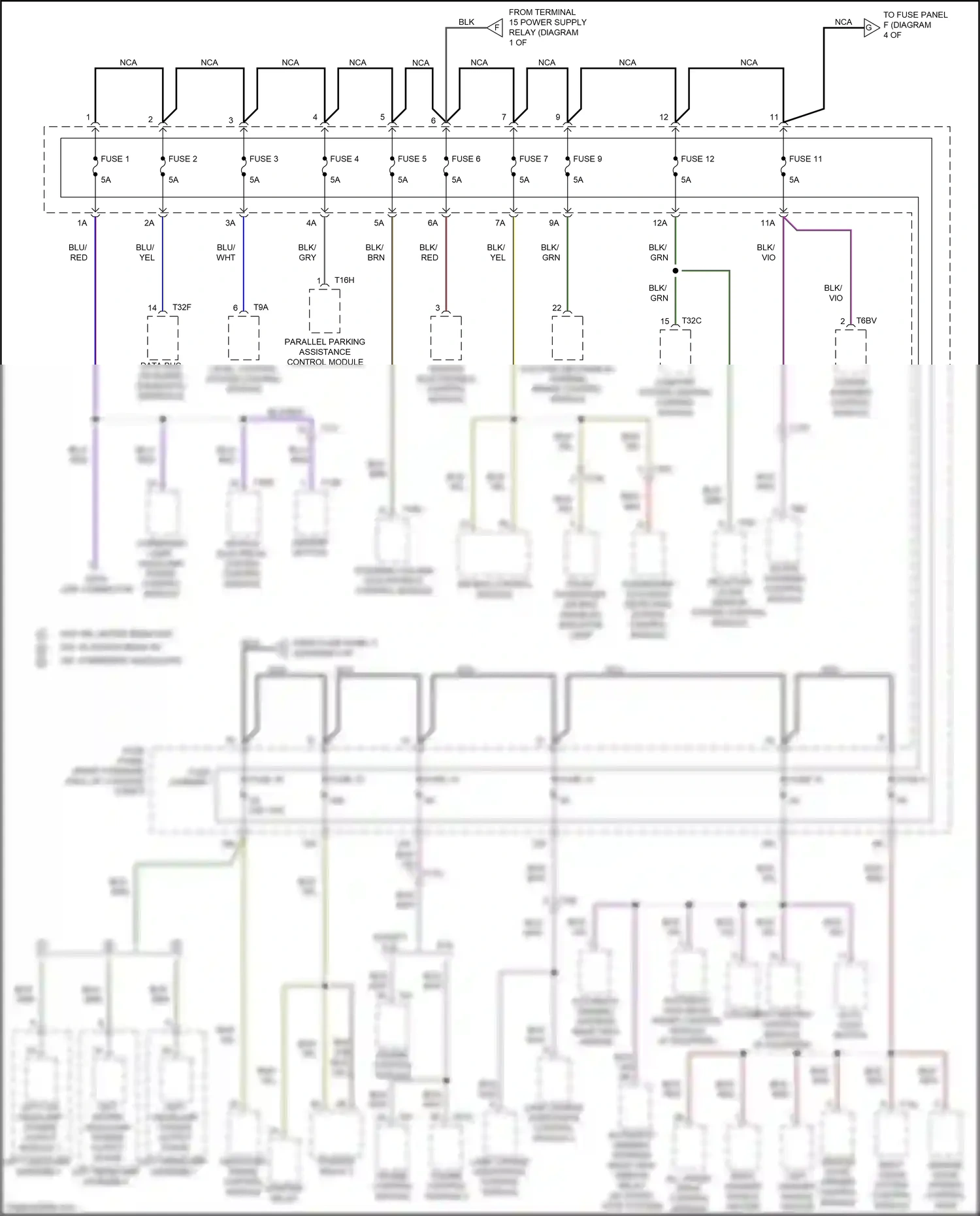 Wiring diagram sensor electronics control module for Audi S8 D4 facelift (2013-2018) (1 of 2)