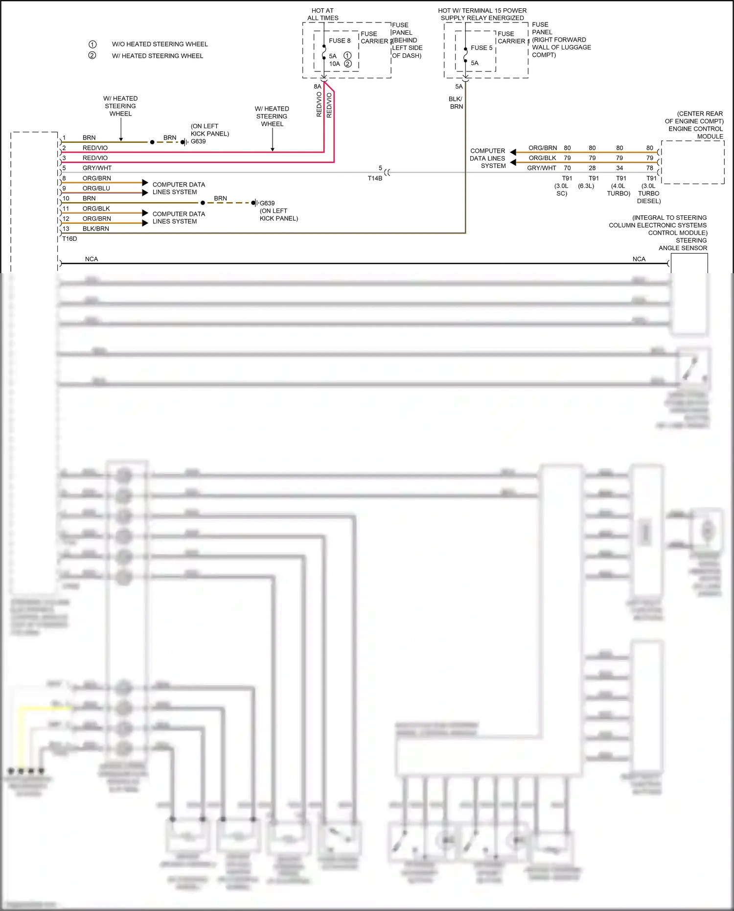 Wiring diagram tiptronic downshift button for Audi S8 D4 facelift (2013-2018) (3 of 3)