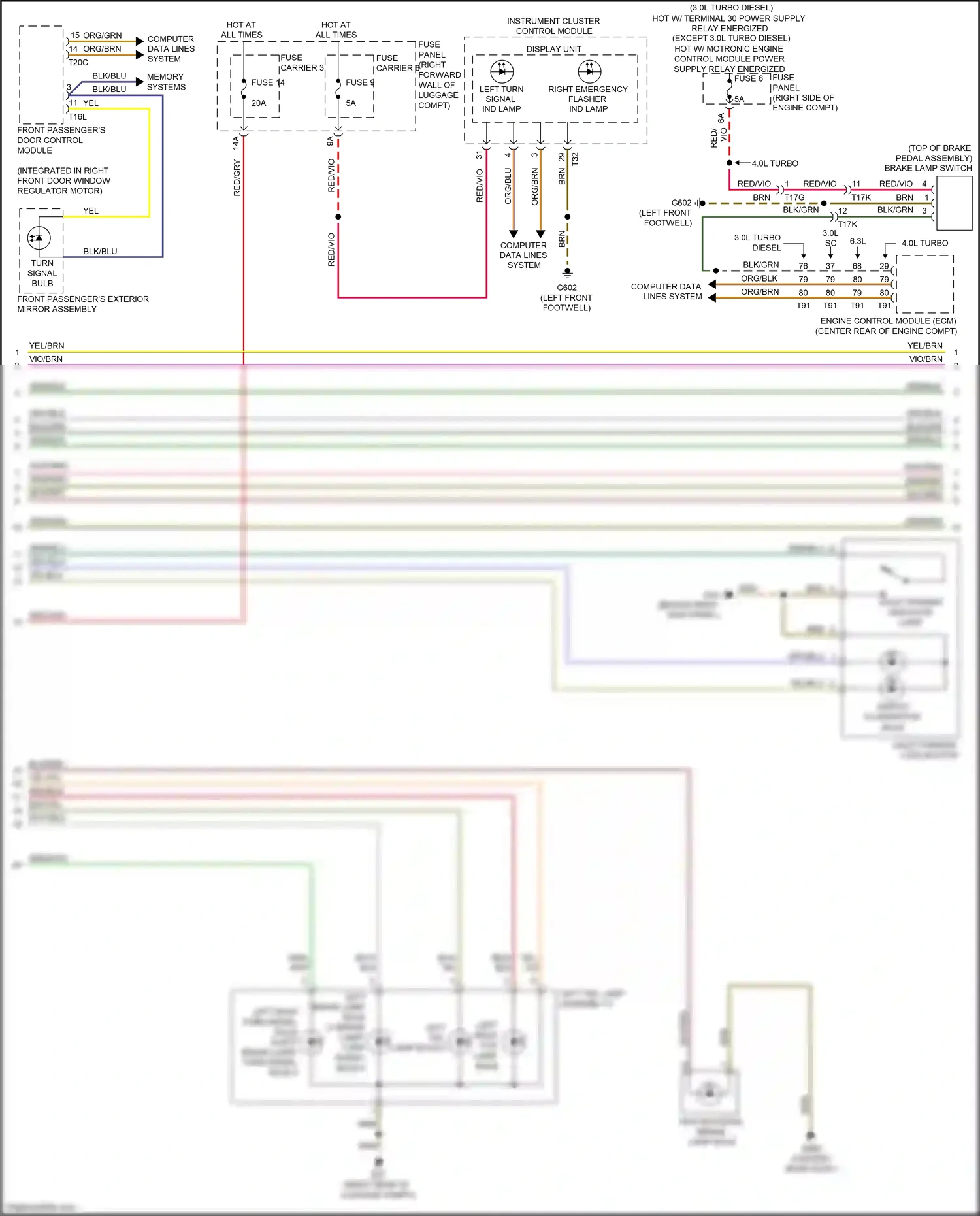 Wiring diagram valet parking indicator lamp for Audi S8 D4 facelift (2013-2018) (1 of 1)