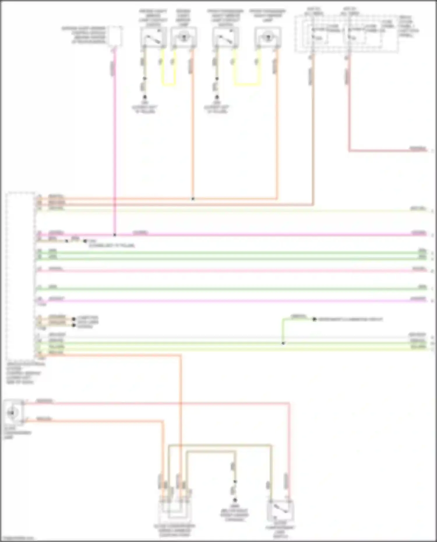 SQ5 Sportback Audi FY (2020-2024): Courtesy lamps circuit (1 of 6)