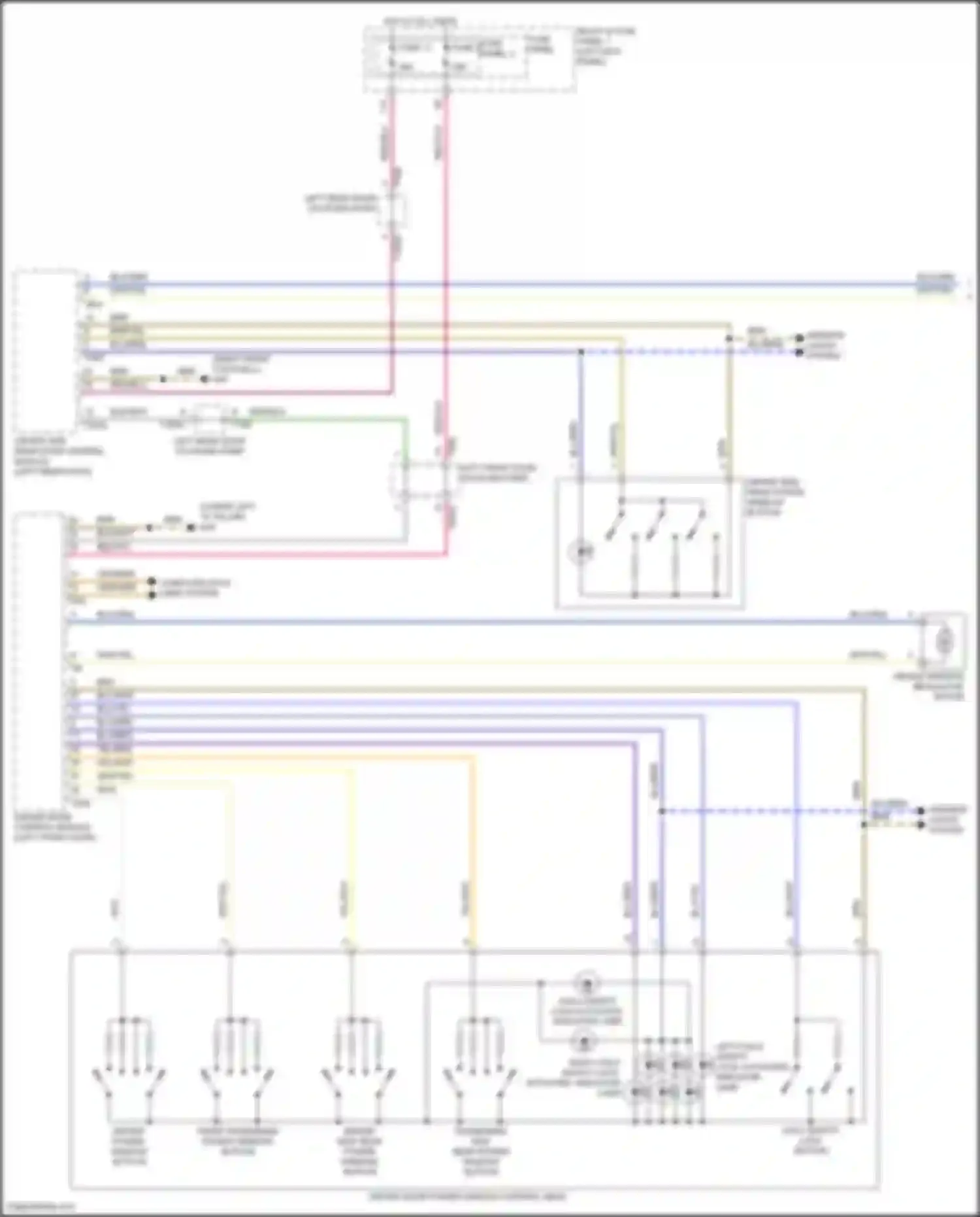SQ5 Audi II facelift (2020-2024): Power windows circuit (1 of 2)