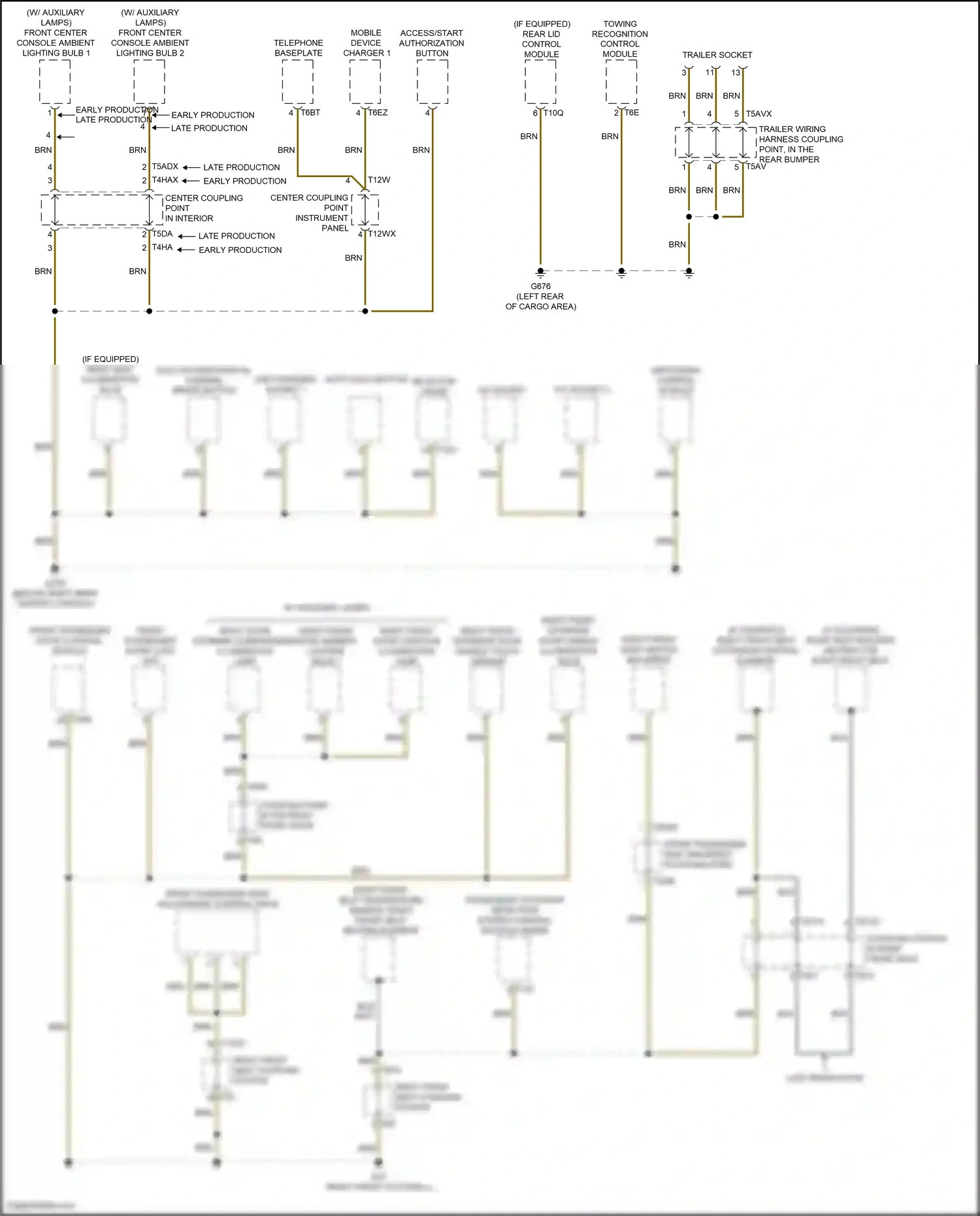 Audi SQ5 II facelift (2020-2024) access/start authorization button wiring diagram  (2 of 3)