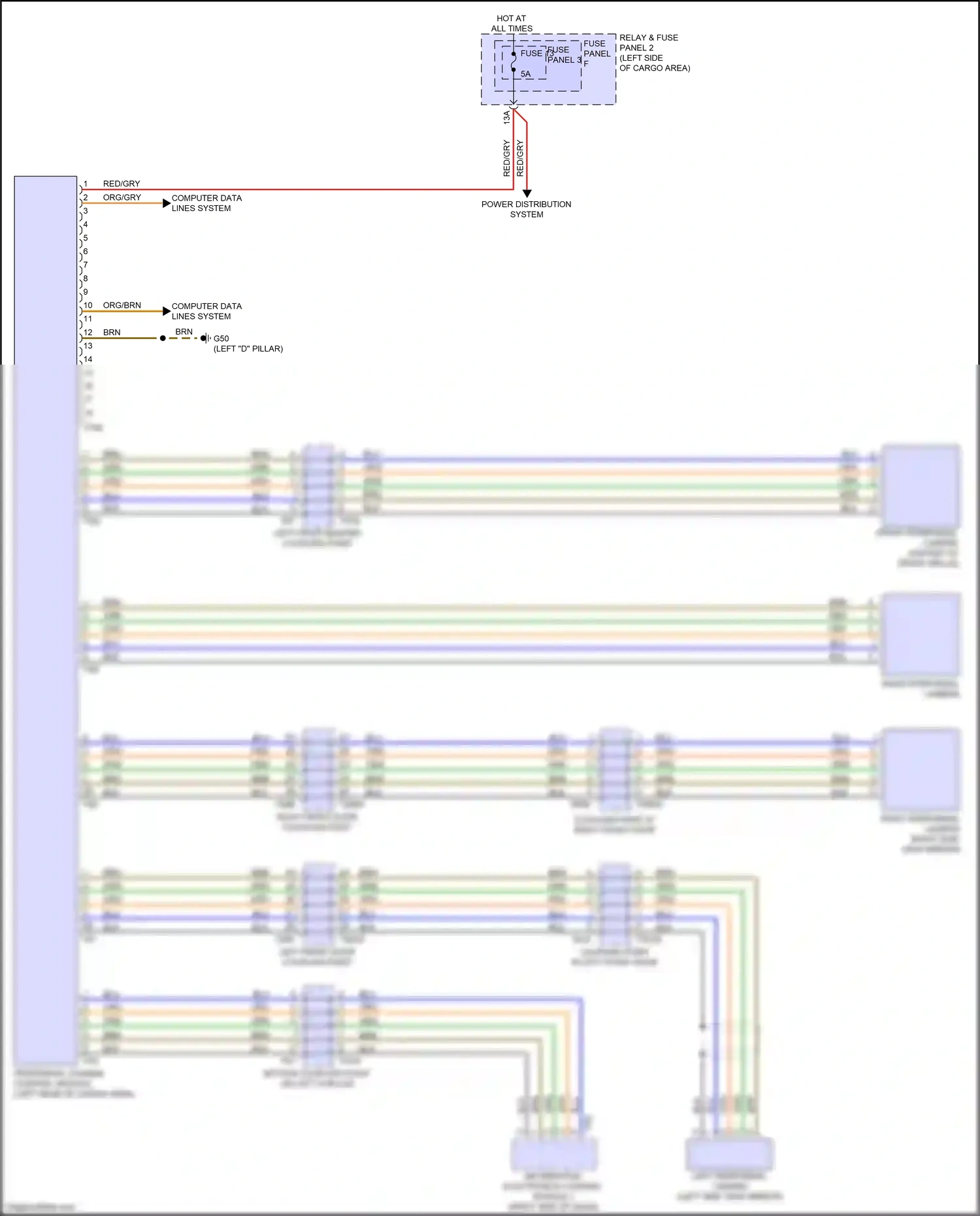 Audi SQ5 II facelift (2020-2024) computer data lines system wiring diagram  (100 of 115)