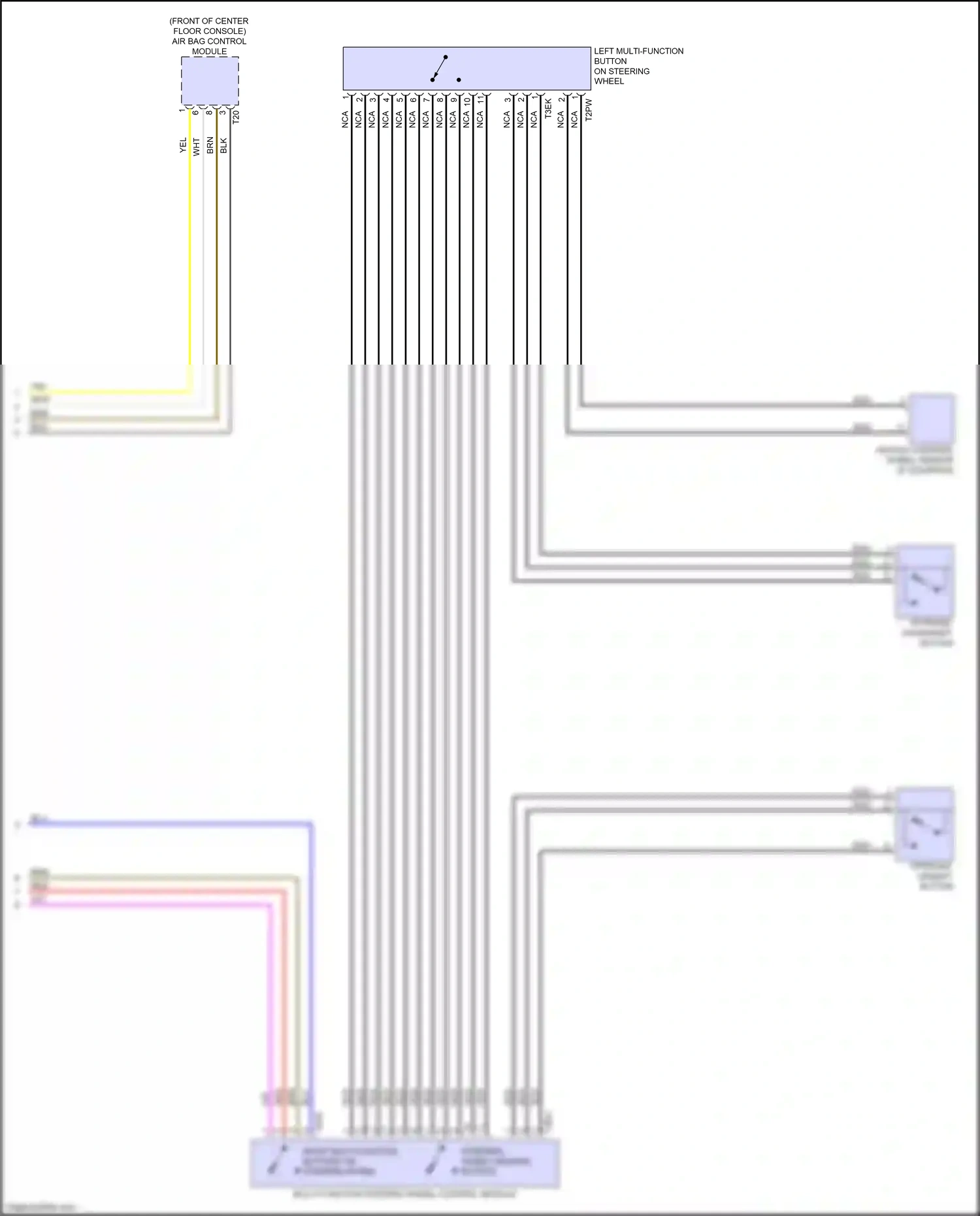 Audi SQ5 II facelift (2020-2024) multi-function steering wheel control module wiring diagram  (4 of 4)